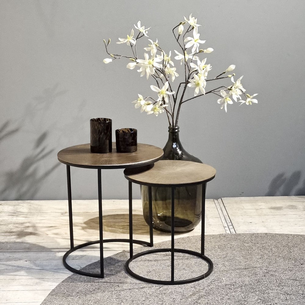 Beistelltische Ciara, 2er-Set - Bronze-Beistelltisch-Benoa-le canapé