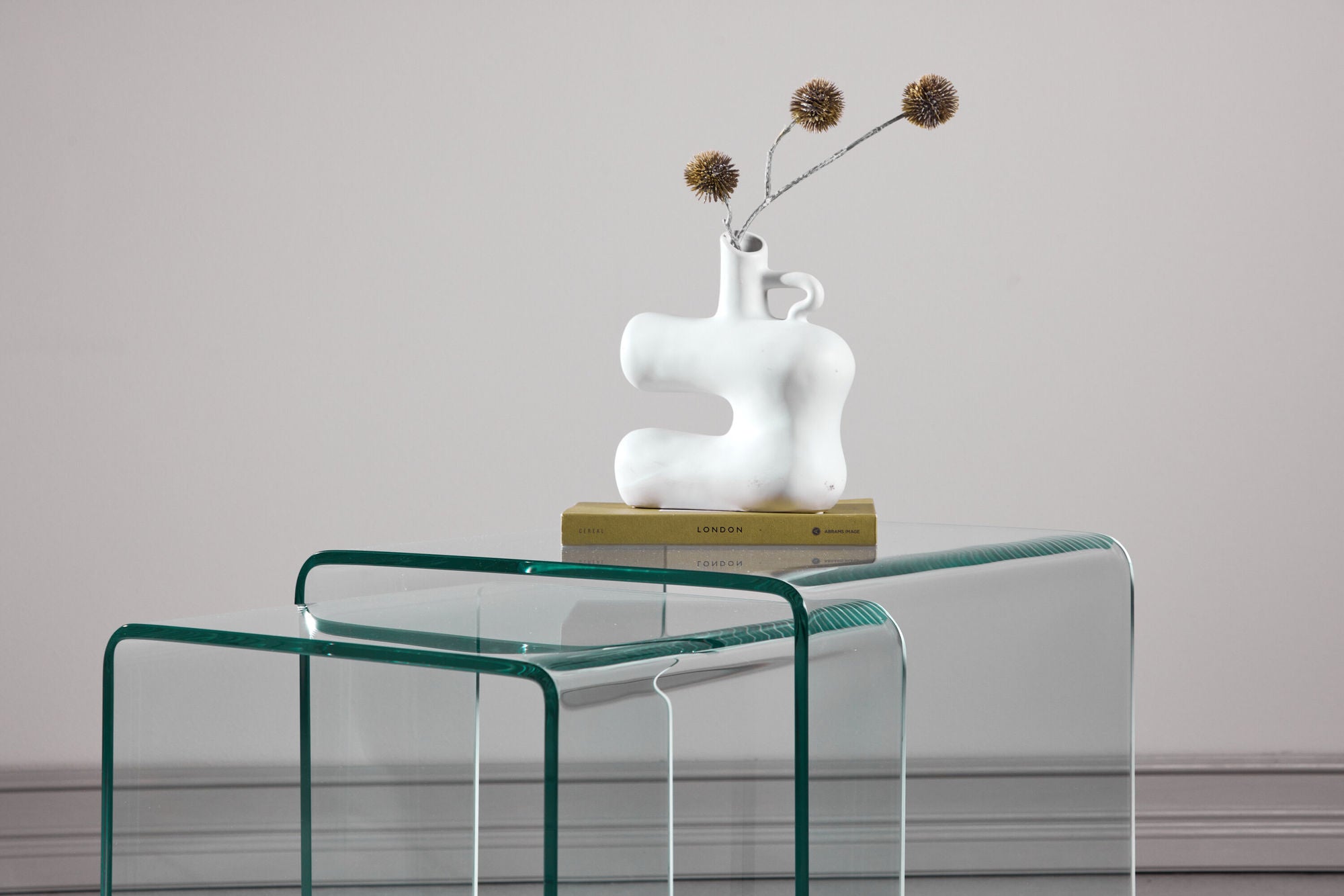 Beistelltische Telemark aus Glas, 2er-Set - Glas-Beistelltisch-Venture Home-le canapé