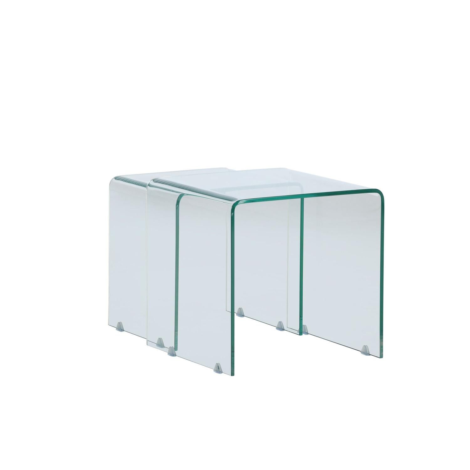 Beistelltische Telemark aus Glas, 2er-Set - Glas-Beistelltisch-Venture Home-le canapé