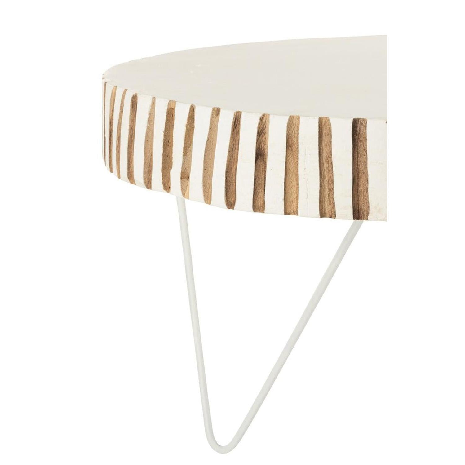 Beistelltische Ying, 2er-Set - Weiß-Beistelltische-J-Line-le canapé