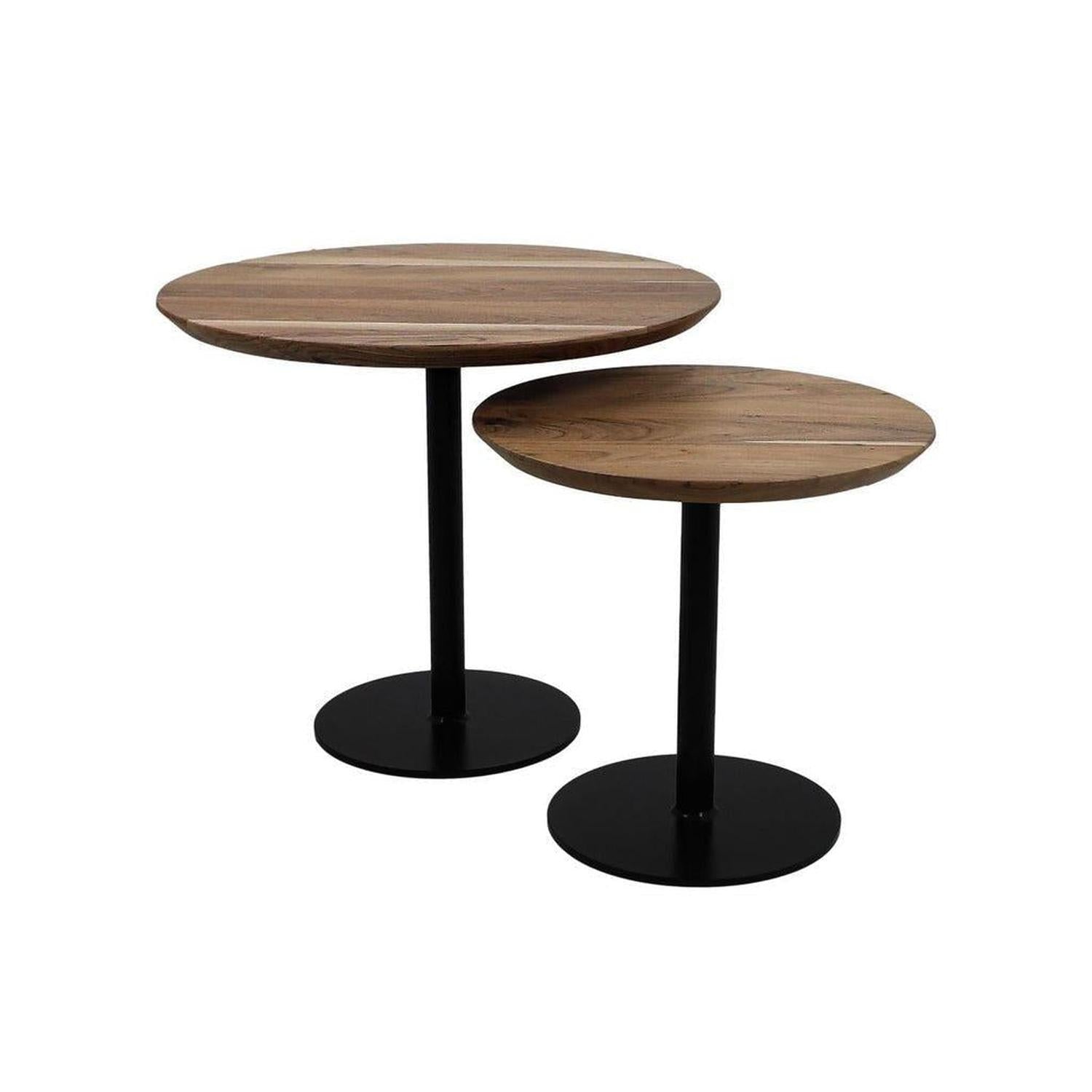 Beistelltische Zürich, 2er-Set - Braun-Beistelltisch-HSM Collection-le canapé