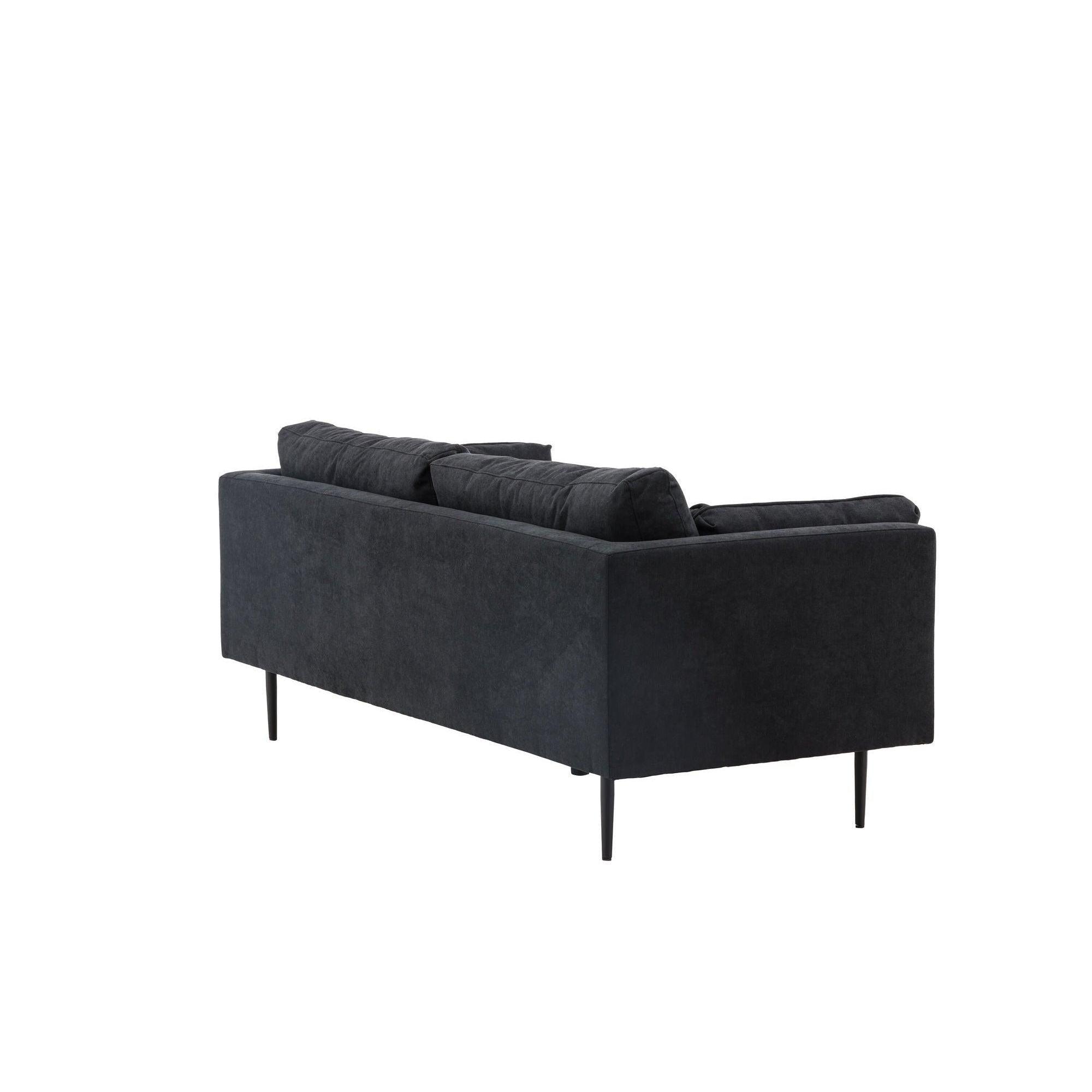 Boom 3 - Sitzer Sofa aus Leinen - SchwarzEinzelsofas