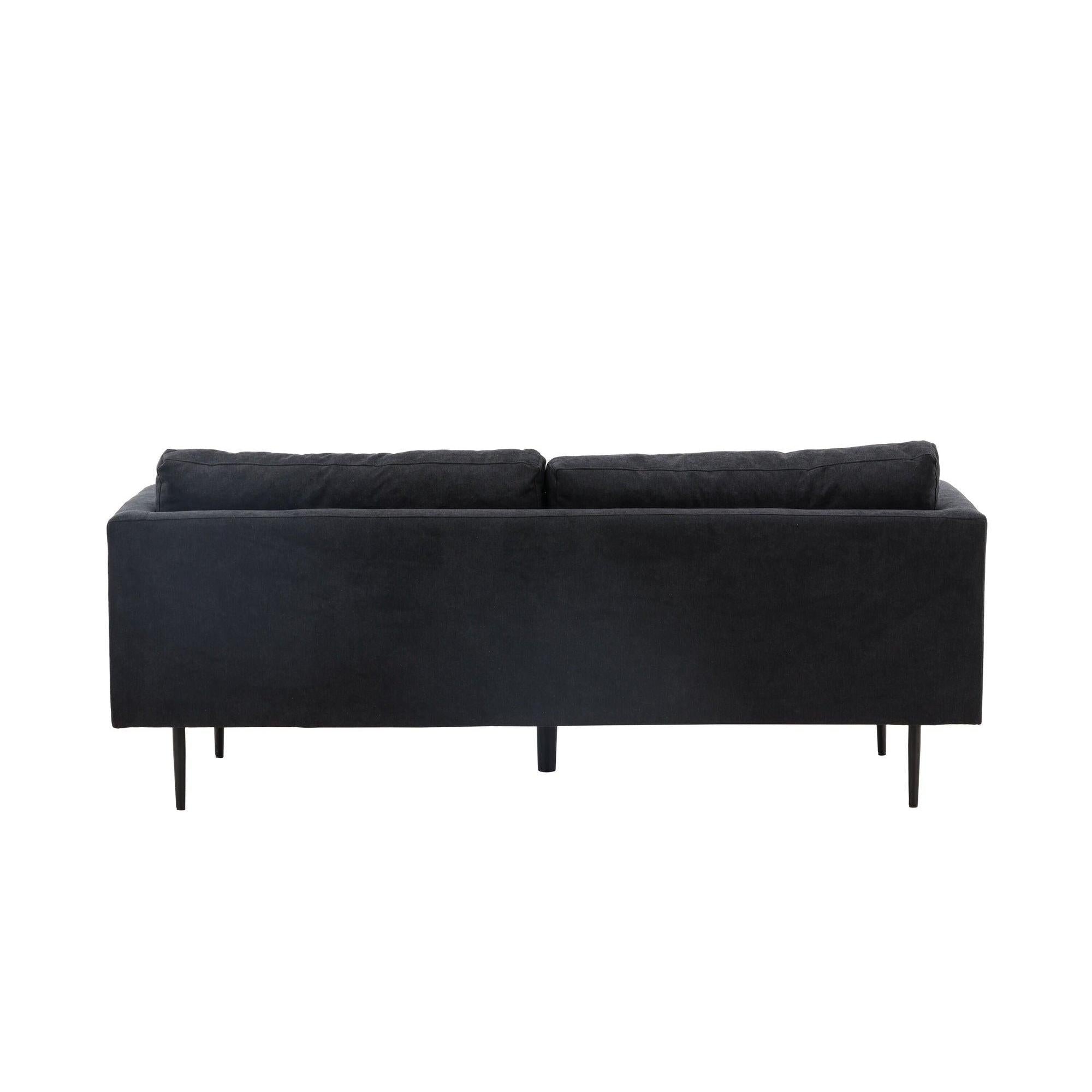 Boom 3 - Sitzer Sofa aus Leinen - SchwarzEinzelsofas