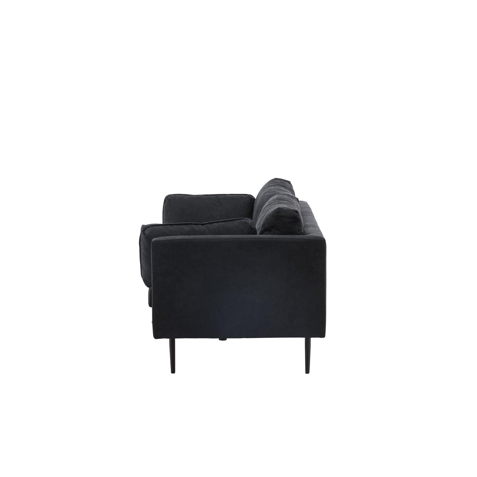 Boom 3 - Sitzer Sofa aus Leinen - SchwarzEinzelsofas