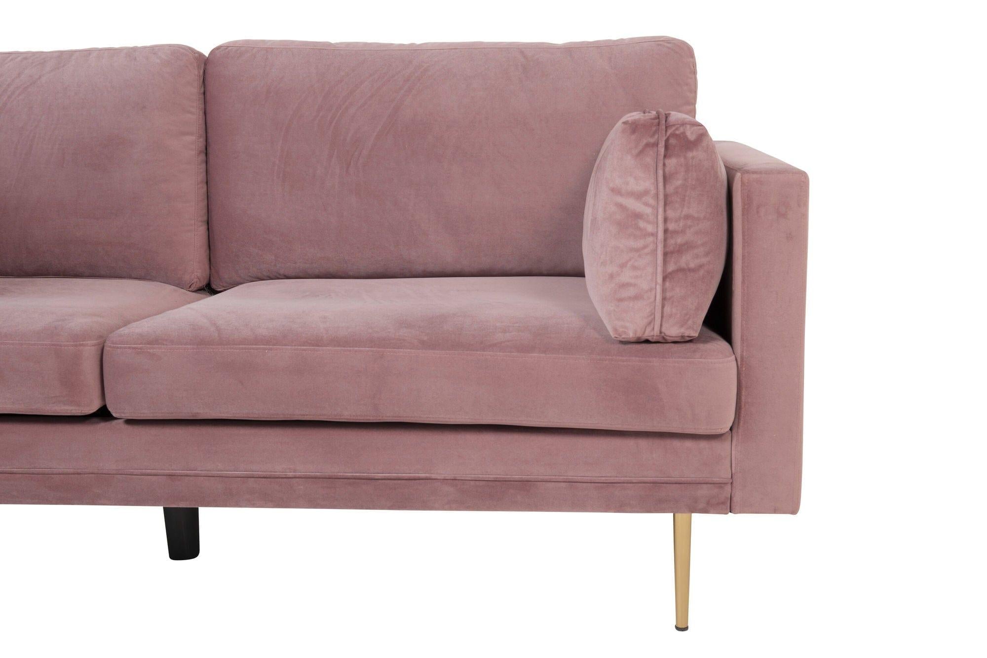 Boom 3 - Sitzer Sofa aus Samt - AltrosaEinzelsofas