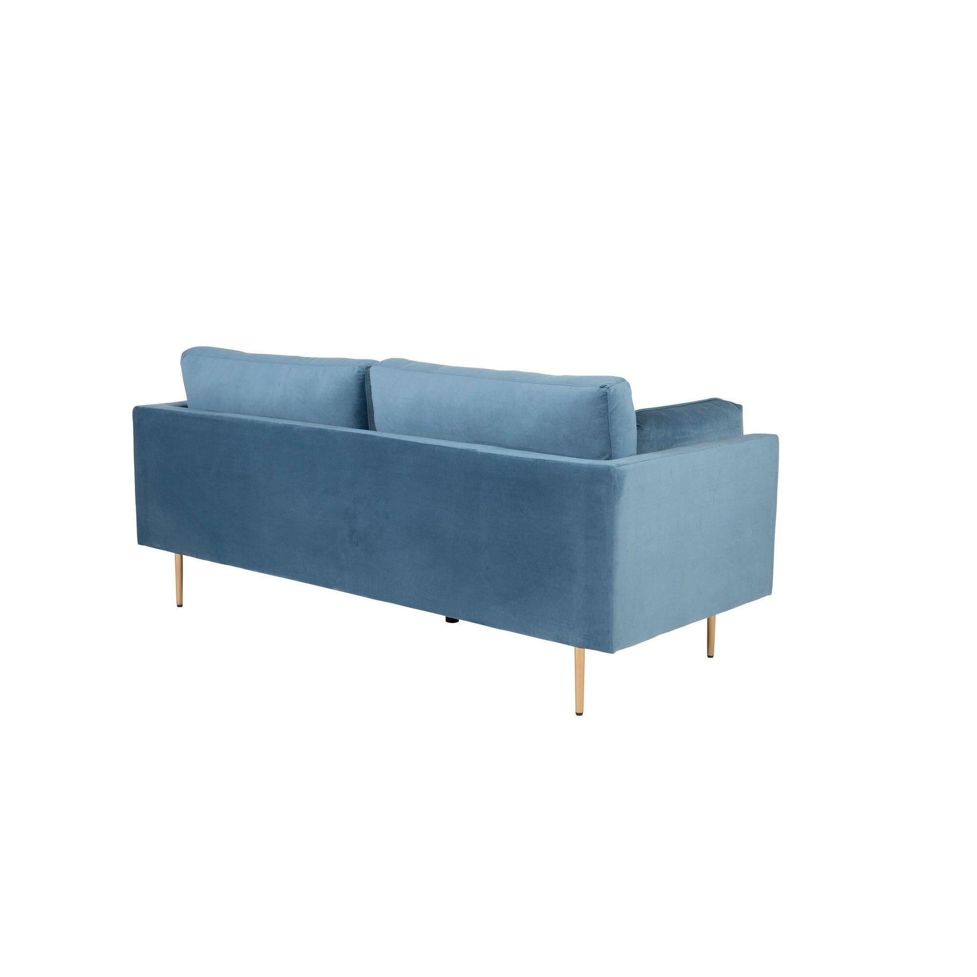 Boom 3 - Sitzer Sofa aus Samt - BlauEinzelsofas
