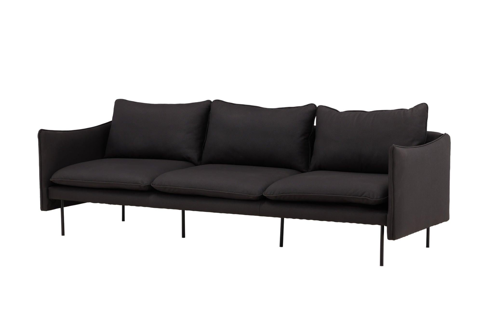 Brunskär 3 - Sitzer Sofa - MattschwarzEinzelsofas