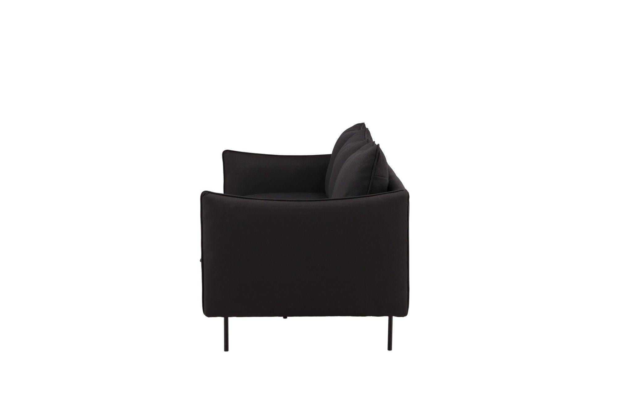 Brunskär 3 - Sitzer Sofa - MattschwarzEinzelsofas