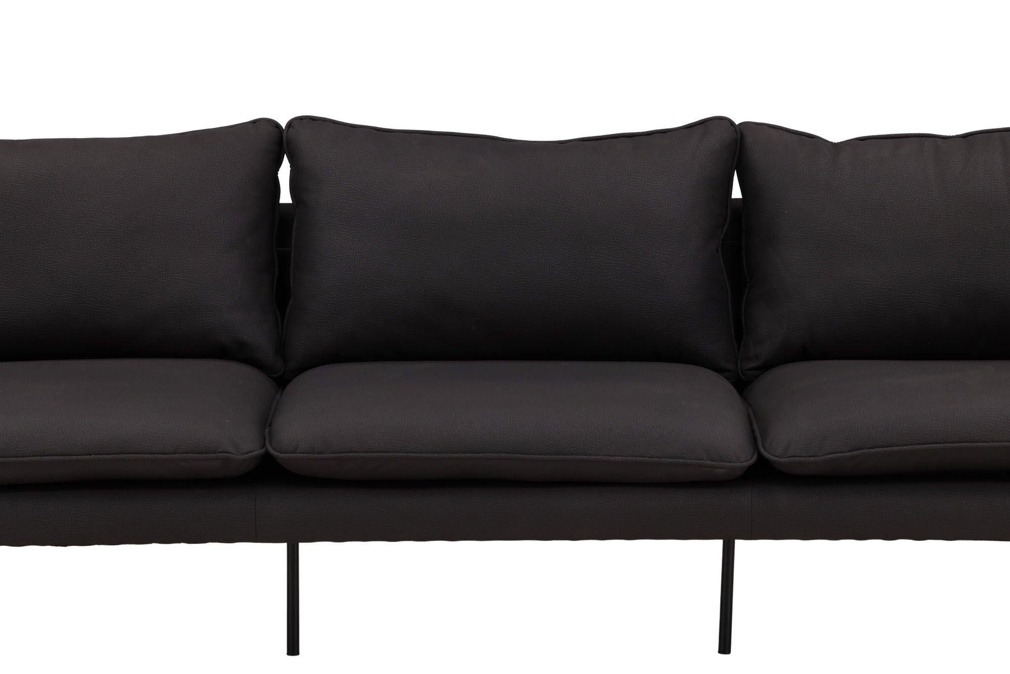 Brunskär 3 - Sitzer Sofa - MattschwarzEinzelsofas