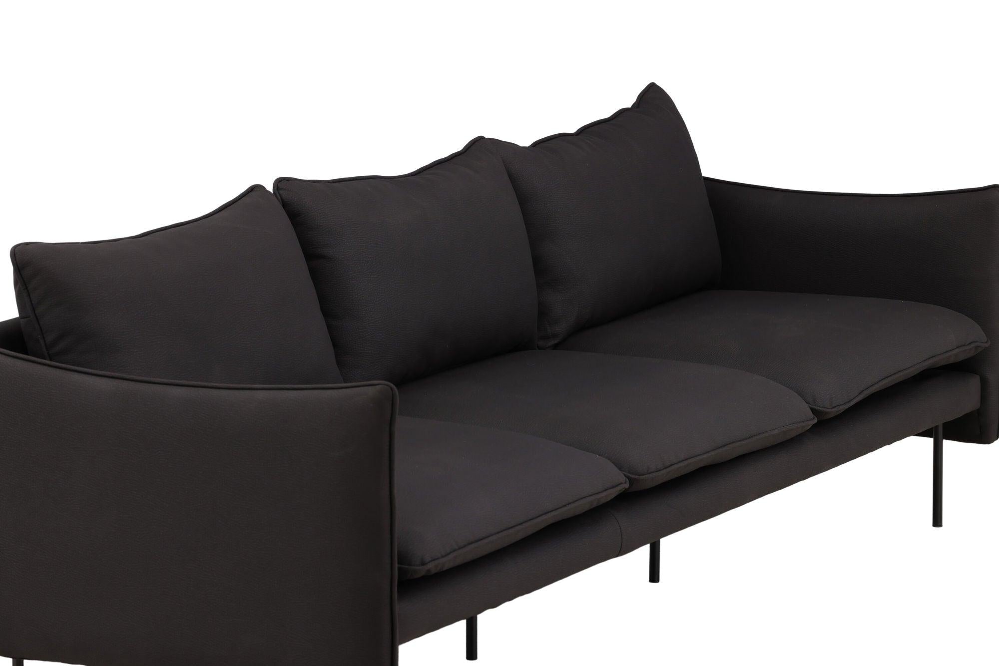 Brunskär 3 - Sitzer Sofa - MattschwarzEinzelsofas
