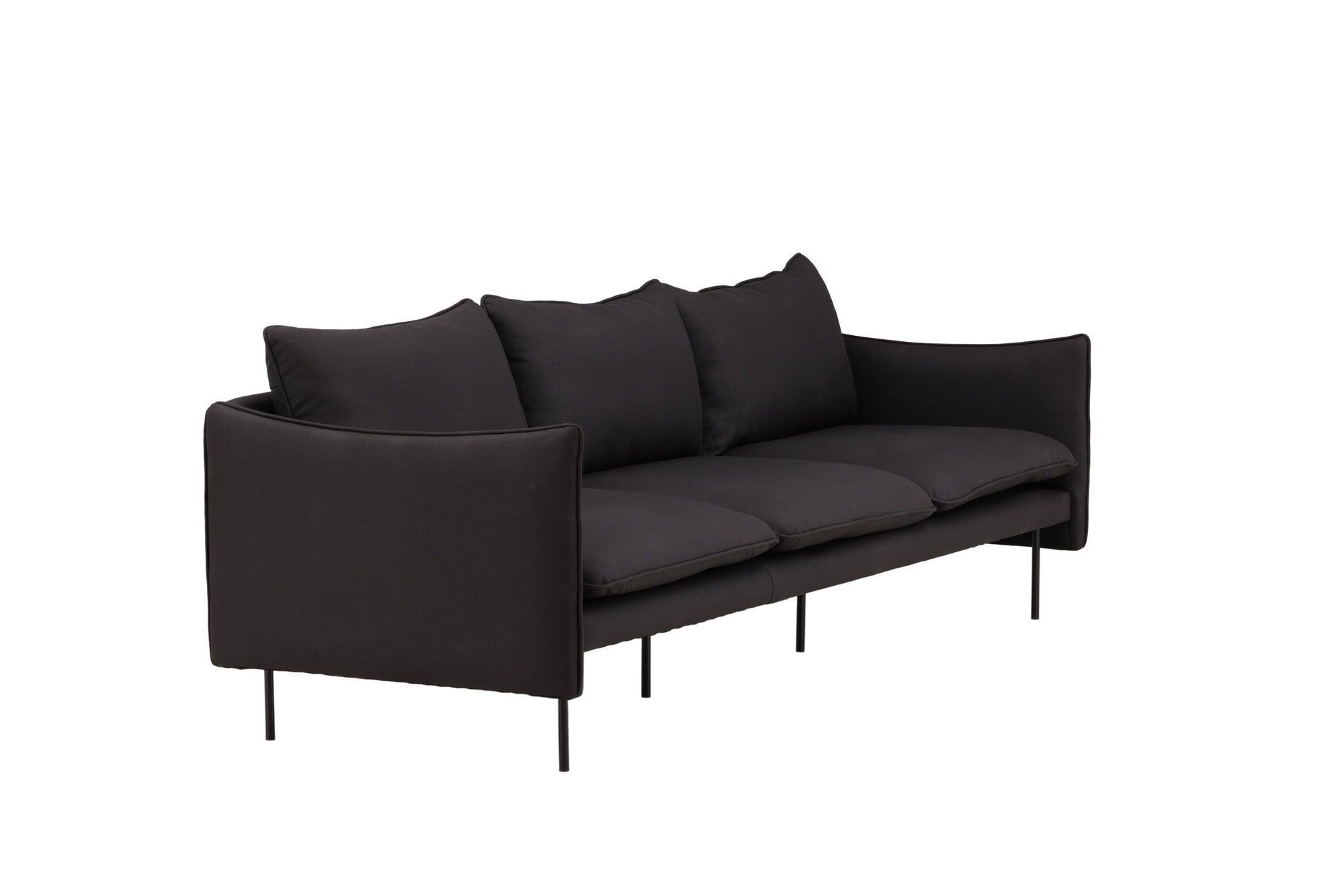 Brunskär 3 - Sitzer Sofa - MattschwarzEinzelsofas