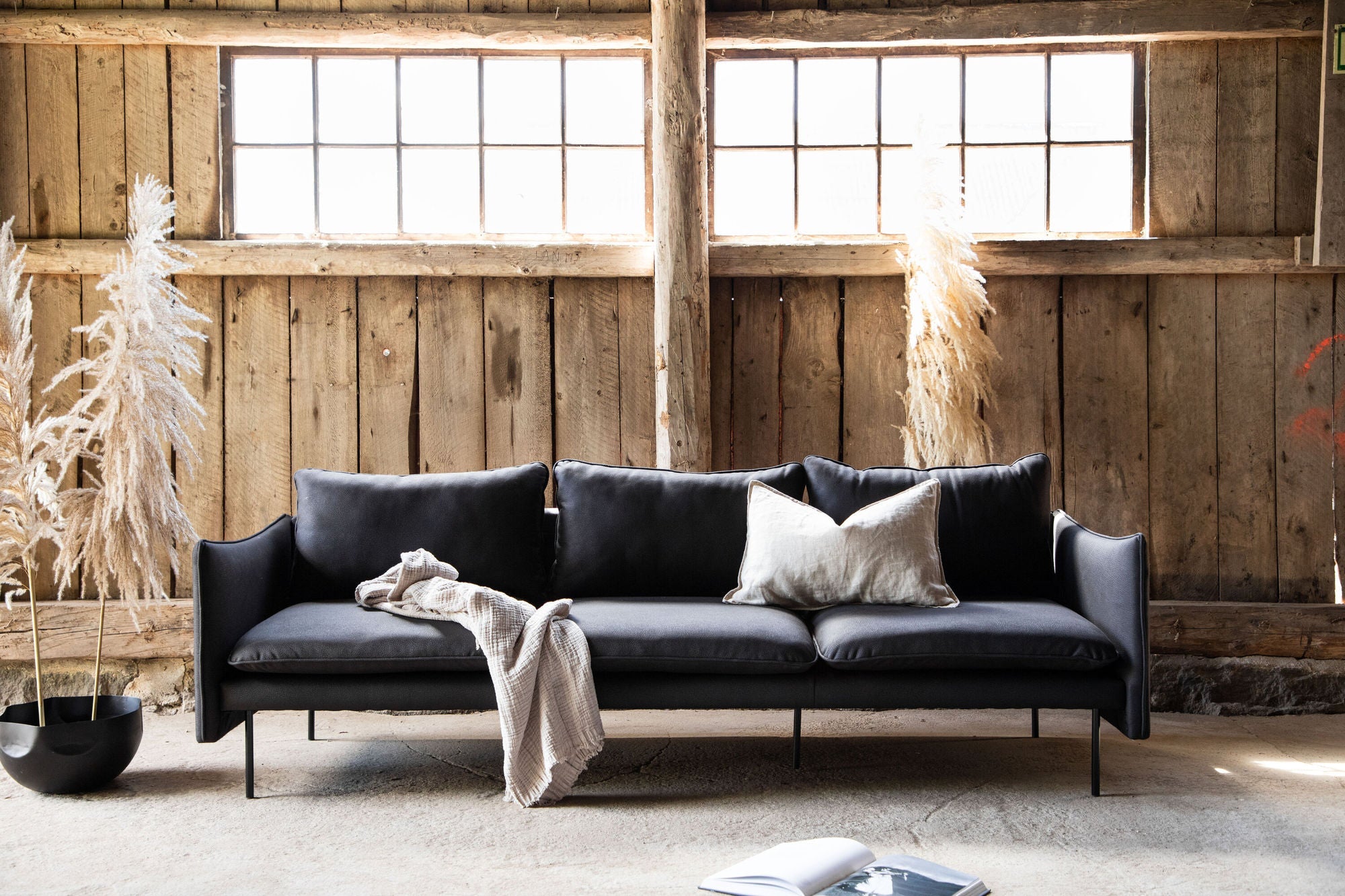 Brunskär 3 - Sitzer Sofa - MattschwarzEinzelsofas