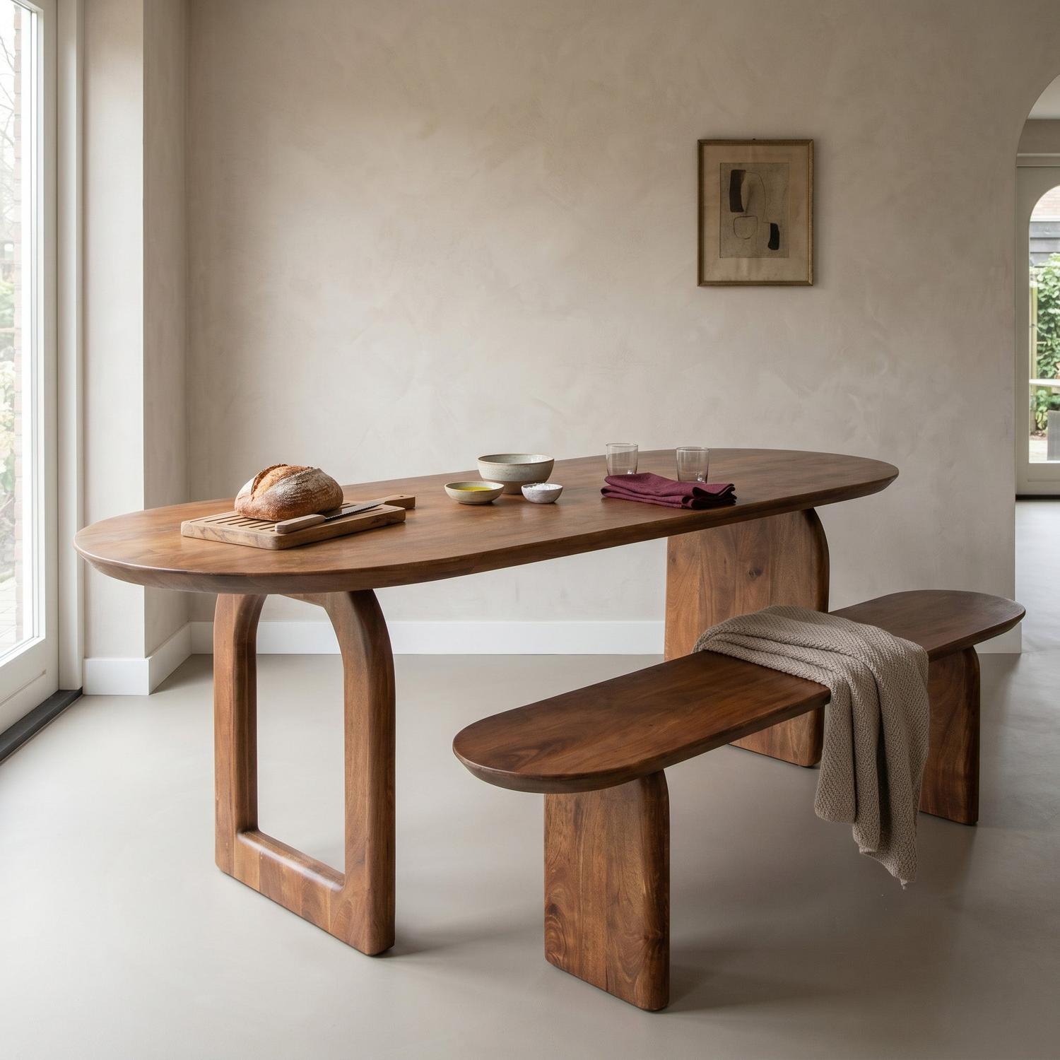 Bullnose Essbank - 180 cm-Raw Materials-le canapé
