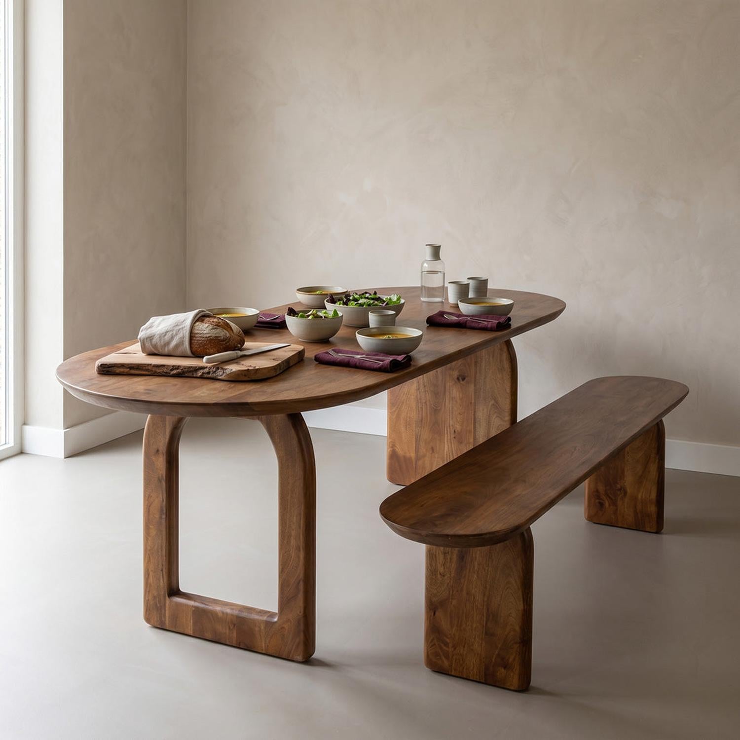 Bullnose Essbank - 180 cm-Raw Materials-le canapé
