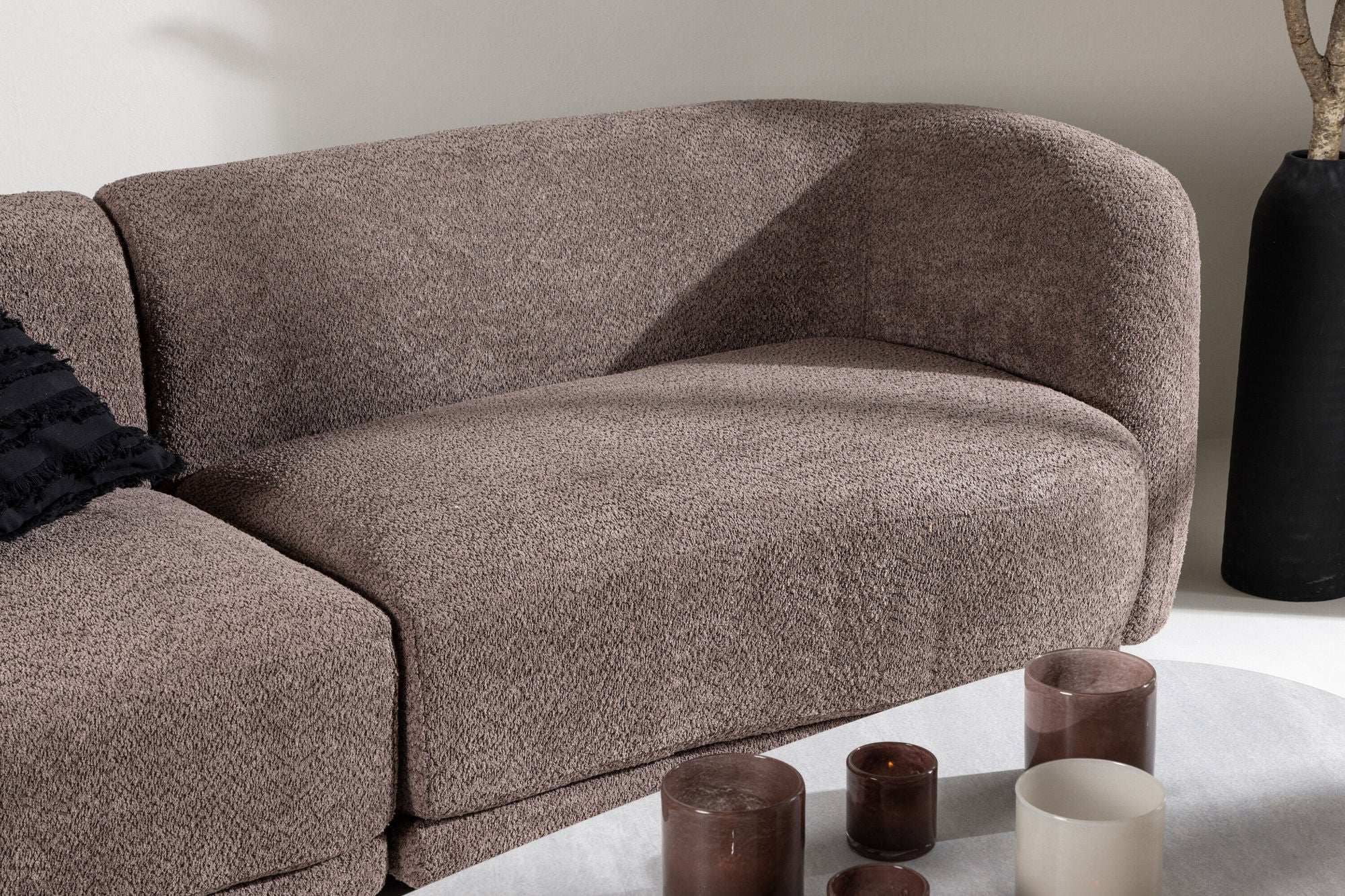 Cielo 3 - Sitzer Sofa aus Teddy - Bouclé - BraunEinzelsofas