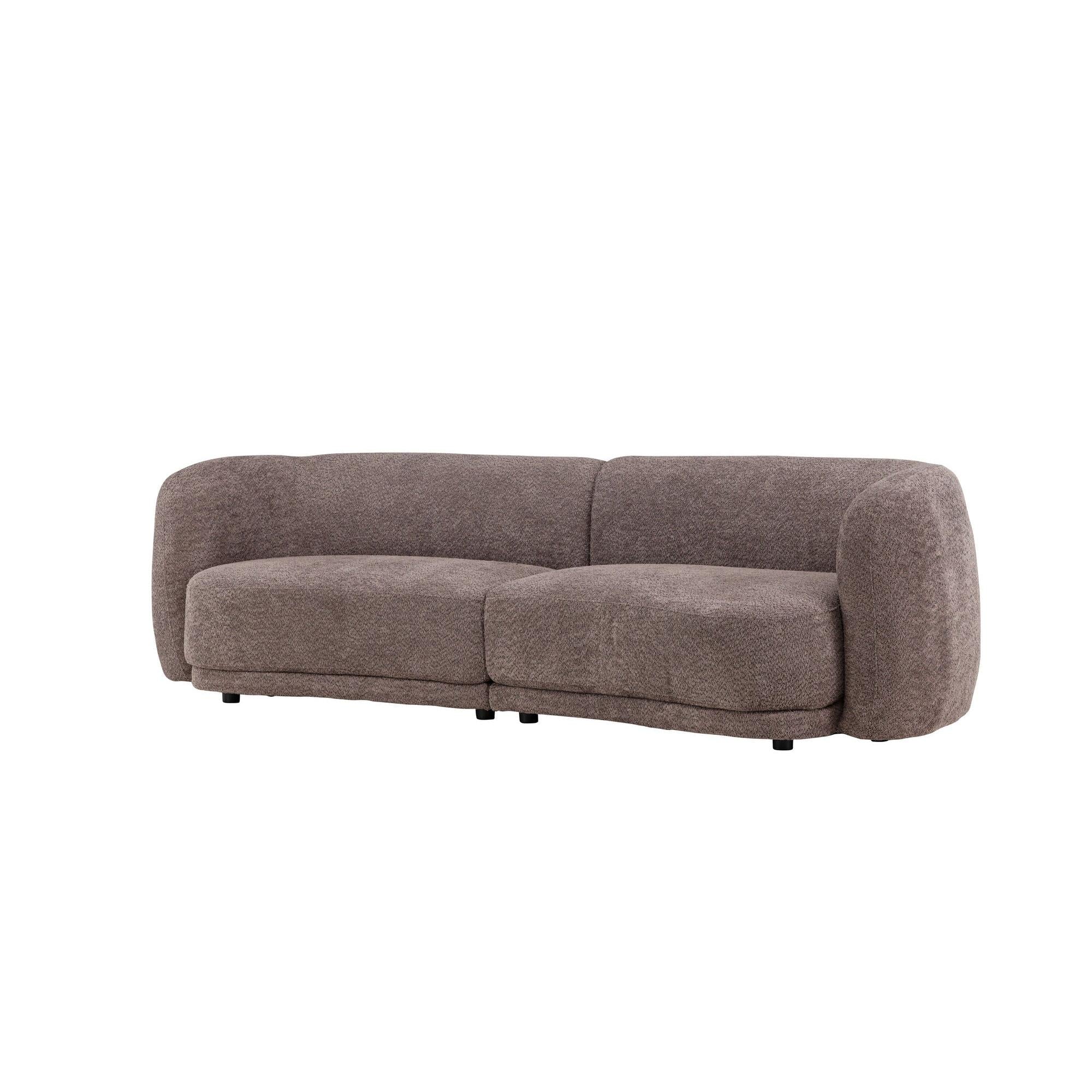 Cielo 3 - Sitzer Sofa aus Teddy - Bouclé - BraunEinzelsofas