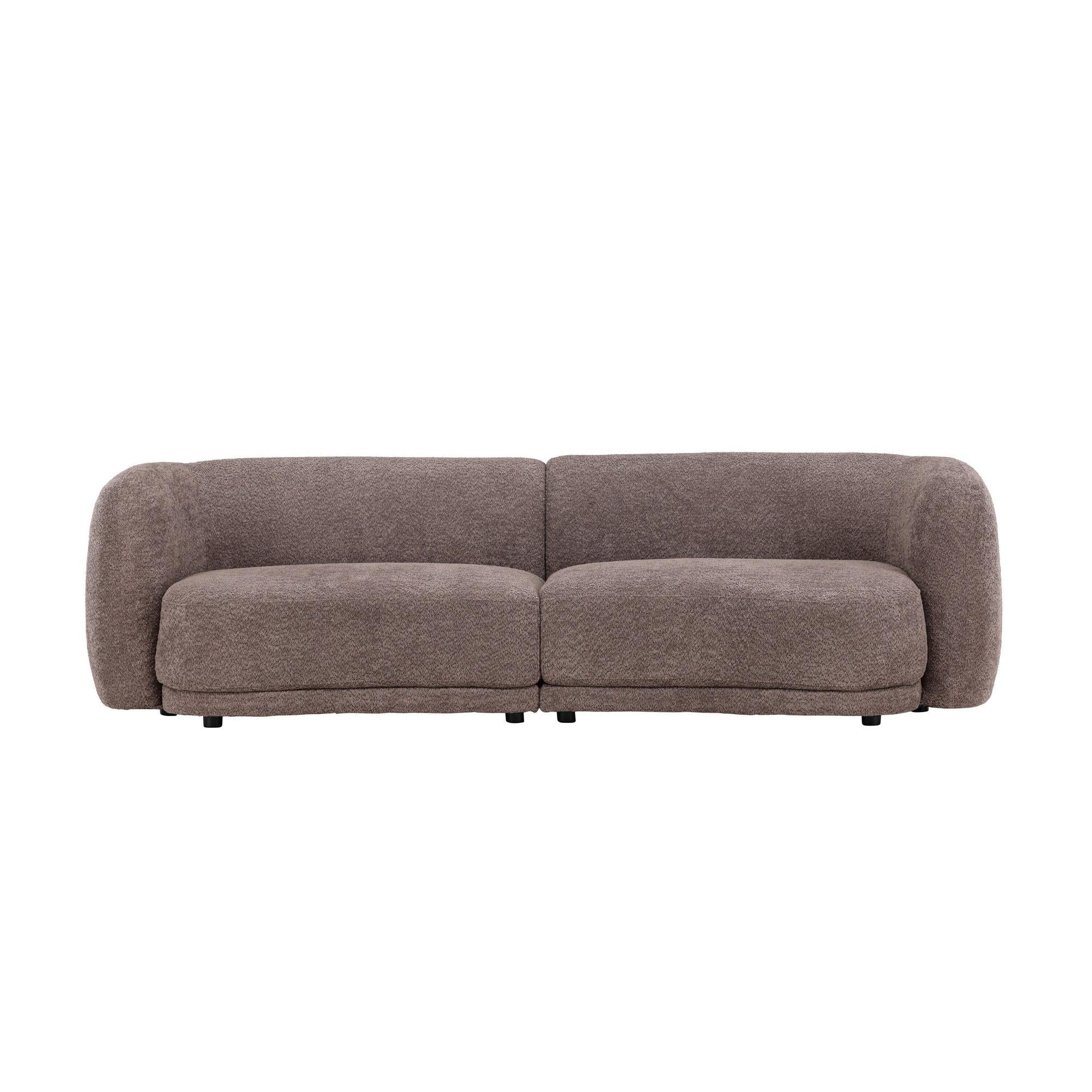 Cielo 3 - Sitzer Sofa aus Teddy - Bouclé - BraunEinzelsofas