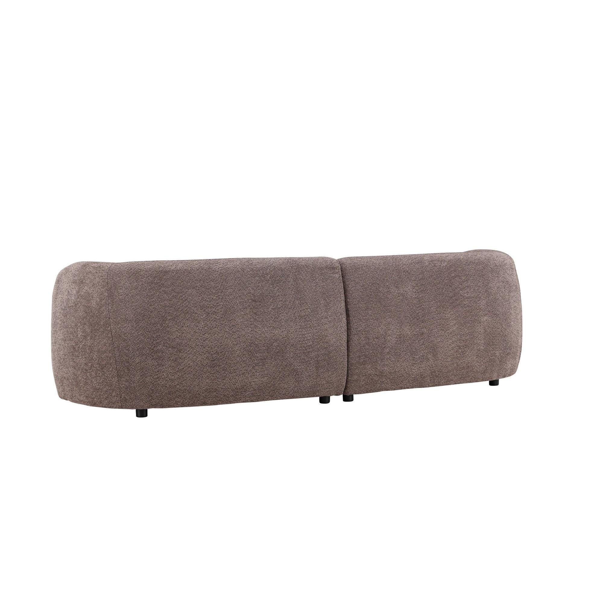 Cielo 3 - Sitzer Sofa aus Teddy - Bouclé - BraunEinzelsofas