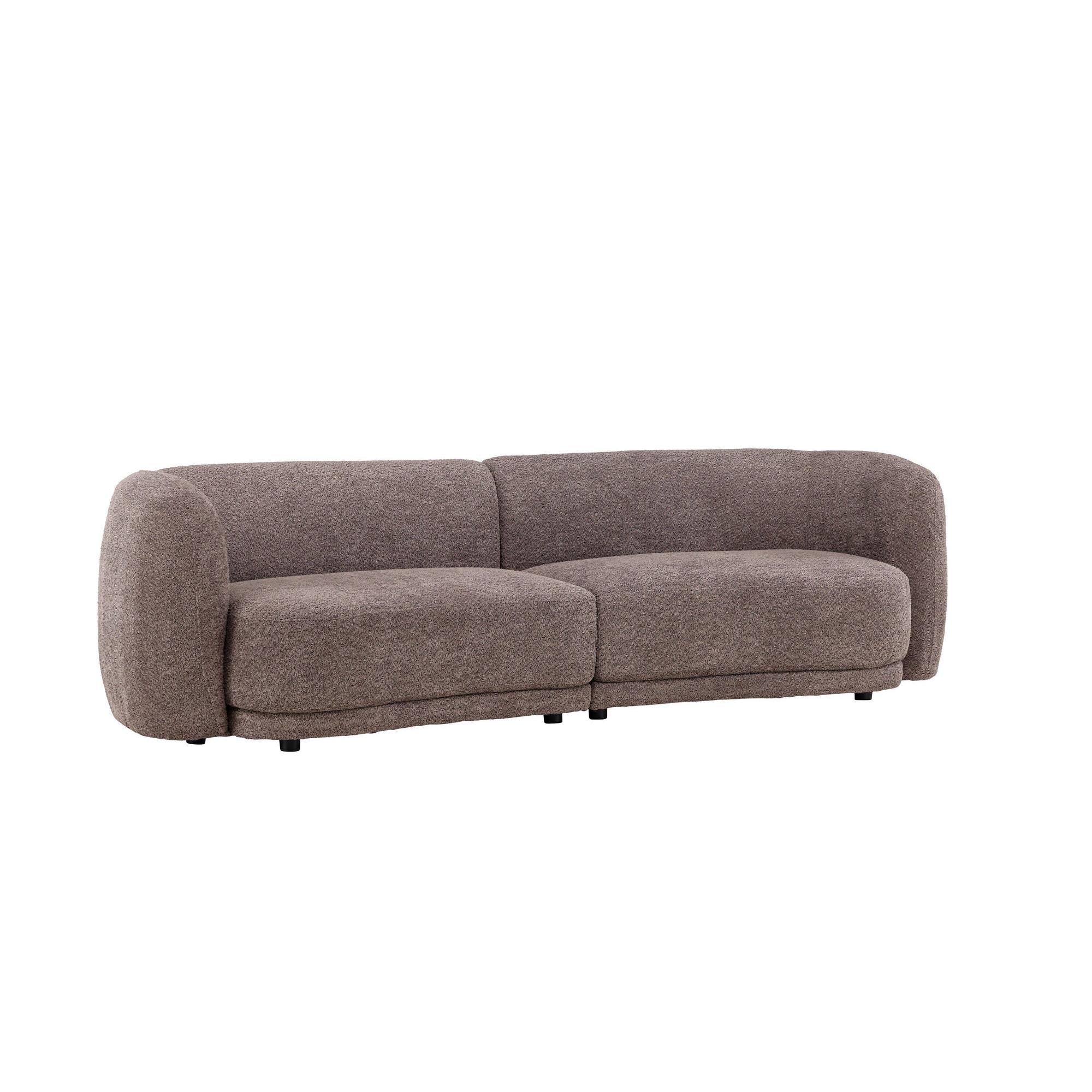 Cielo 3 - Sitzer Sofa aus Teddy - Bouclé - BraunEinzelsofas
