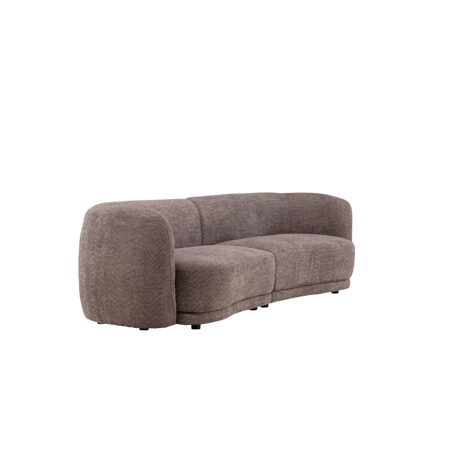Cielo 3 - Sitzer Sofa aus Teddy - Bouclé - BraunEinzelsofas