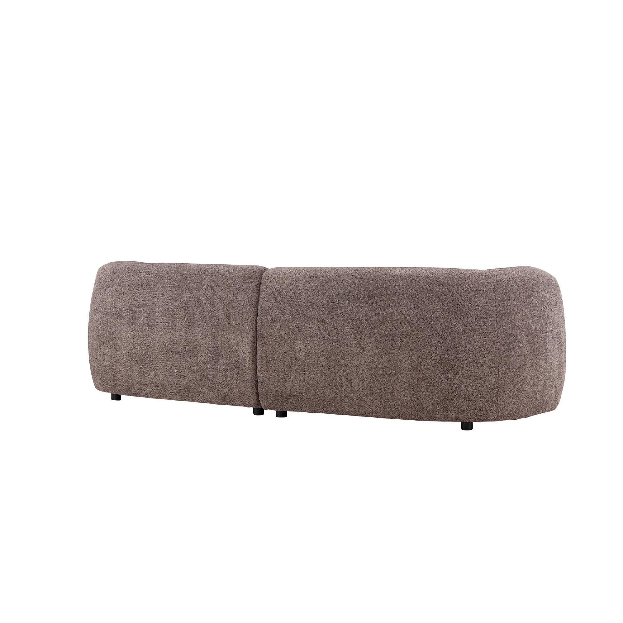 Cielo 3 - Sitzer Sofa aus Teddy - Bouclé - BraunEinzelsofas