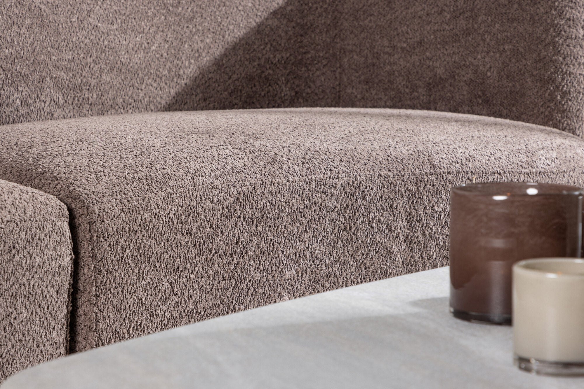 Cielo 3 - Sitzer Sofa aus Teddy - Bouclé - BraunEinzelsofas