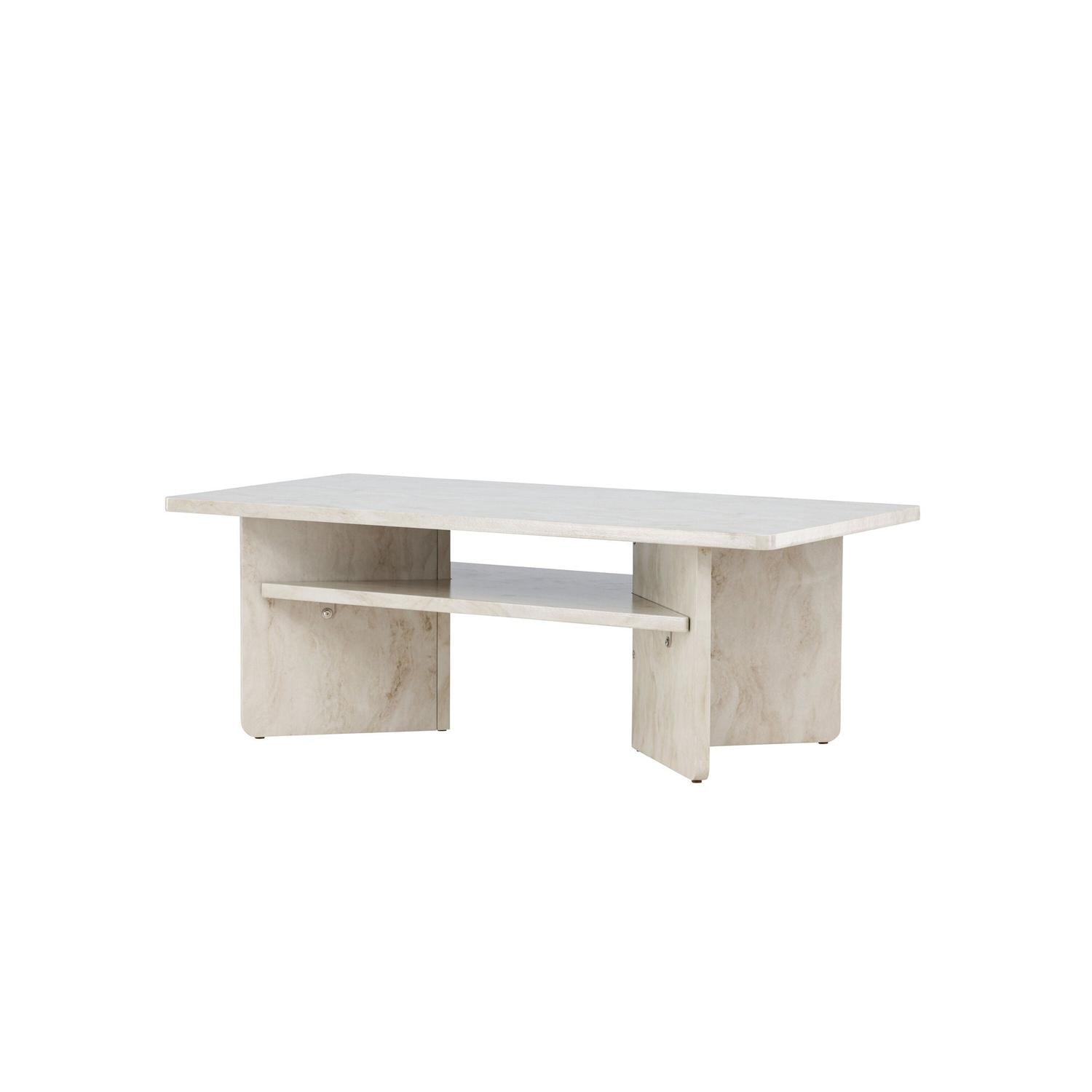 Couchtisch Alesund 120*60cm in Marmoroptik - Beige-Couchtisch-Venture Home-le canapé