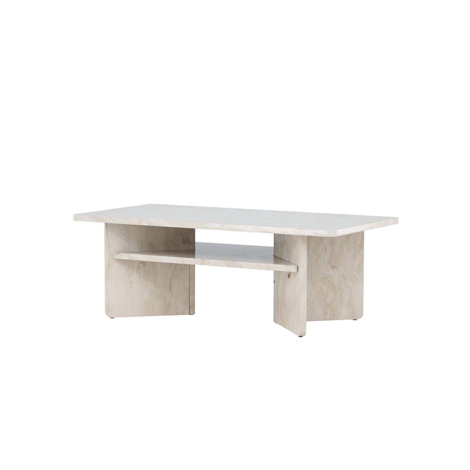Couchtisch Alesund 120*60cm in Marmoroptik - Beige-Couchtisch-Venture Home-le canapé