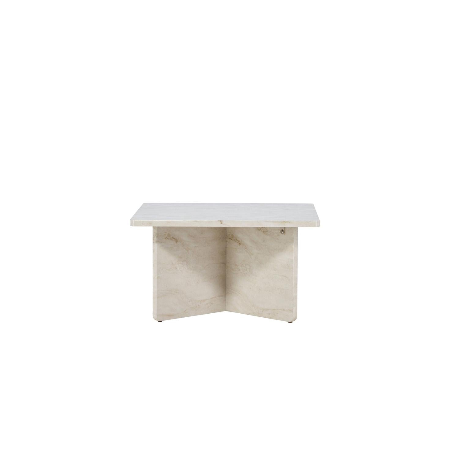 Couchtisch Alesund 75cm in Marmoroptik - Beige-Couchtisch-Venture Home-le canapé