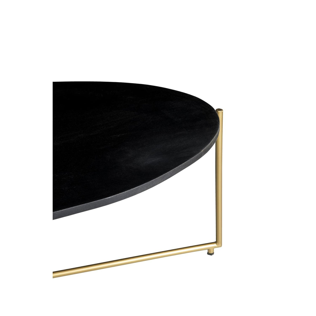 Couchtisch Anthony 110cm aus Massivholz - Schwarz-Couchtische-Livingfurn-le canapé