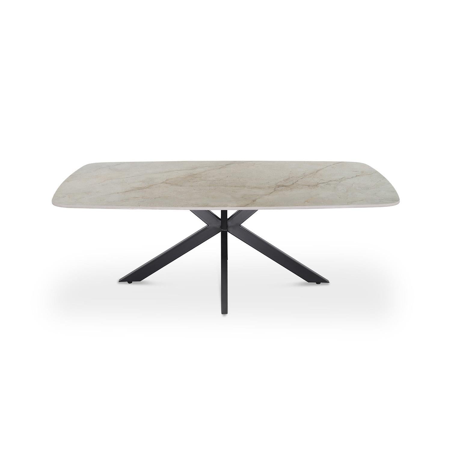Couchtisch Apollo 130cm Oval mit Steinplatte - Beige-Couchtisch-Rousseau-le canapé