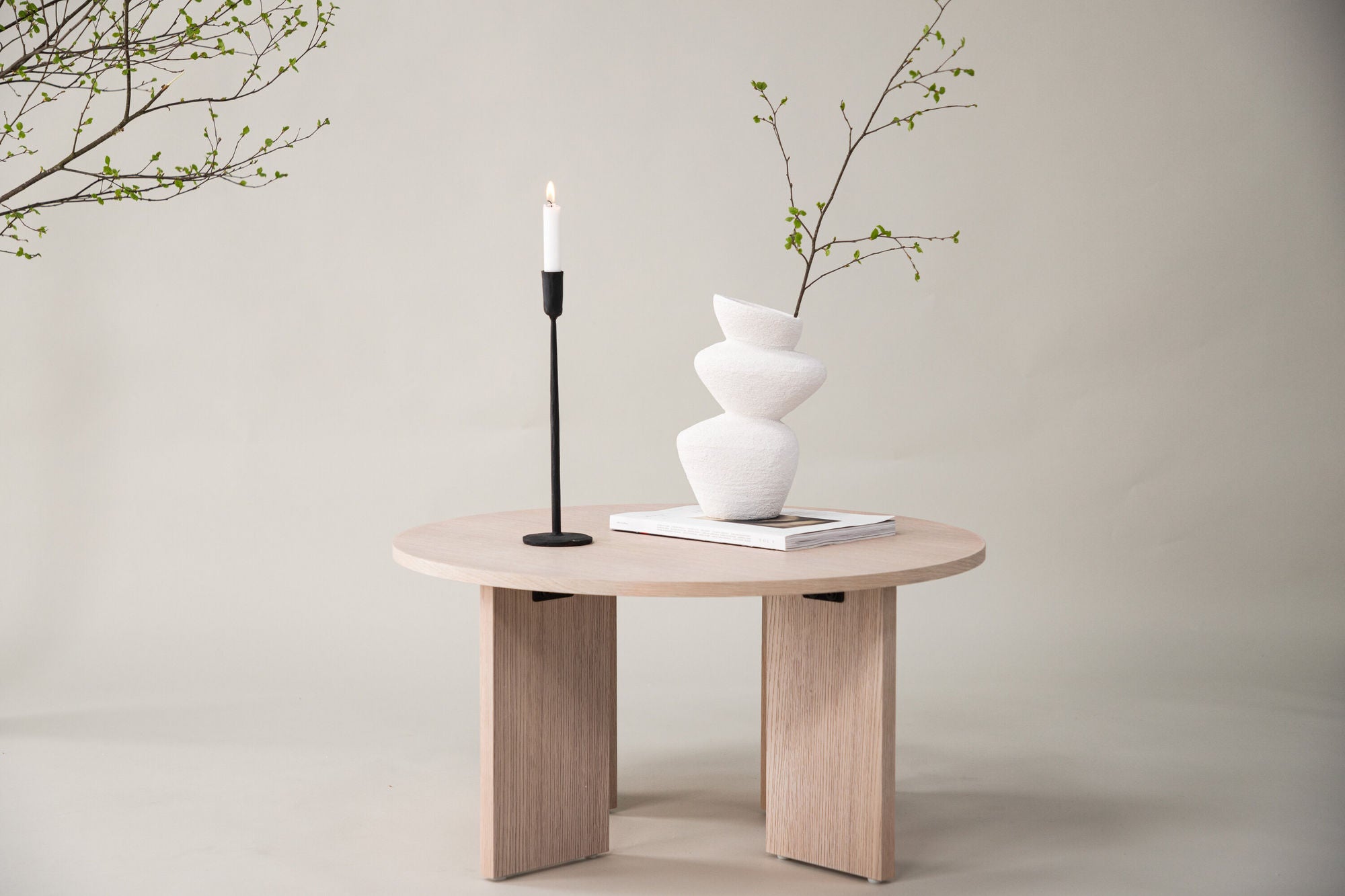 Couchtisch Askerön ⌀80cm - Cremeweiß-Couchtisch-Vind-le canapé