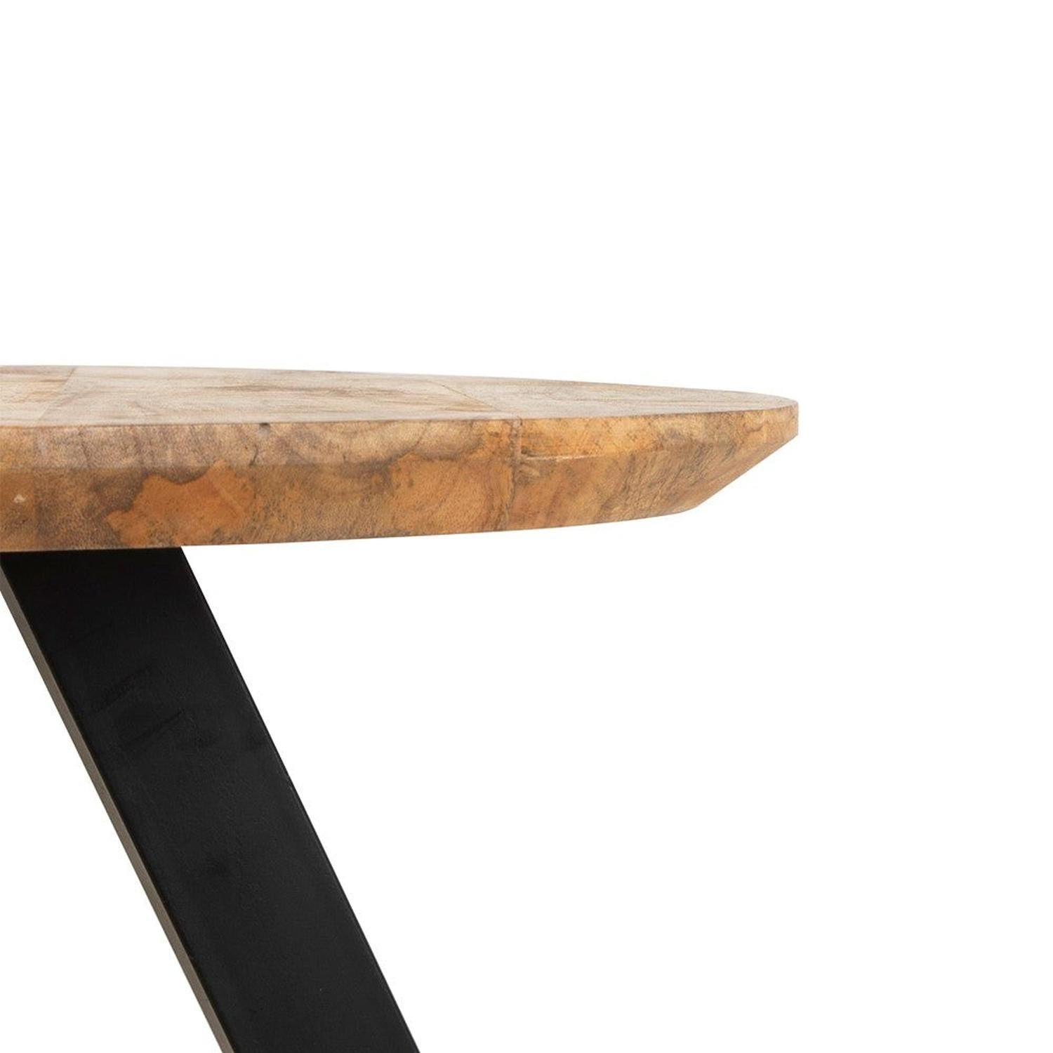 Couchtisch Berlin aus Mangoholz Ø80cm - Hellbraun-Couchtische-Benoa-le canapé