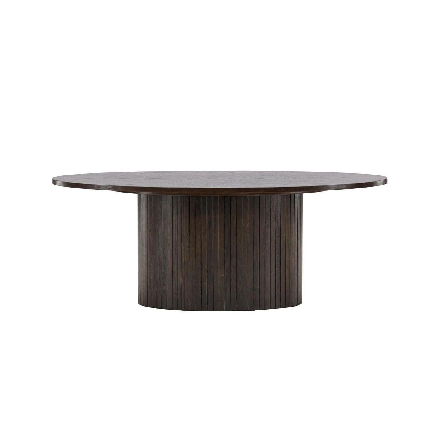 Couchtisch Bianca Oval - Mokka-Couchtisch-Venture Home-le canapé