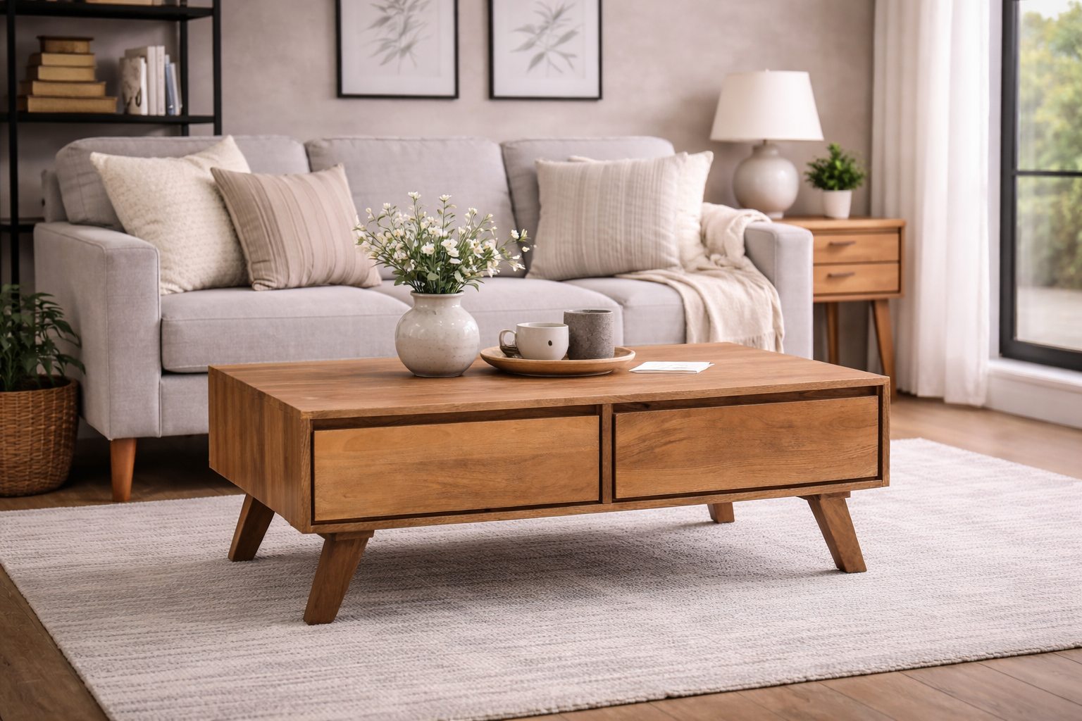 Couchtisch Bibi aus Mangoholz 120cm - Braun-Couchtische-Benoa-le canapé