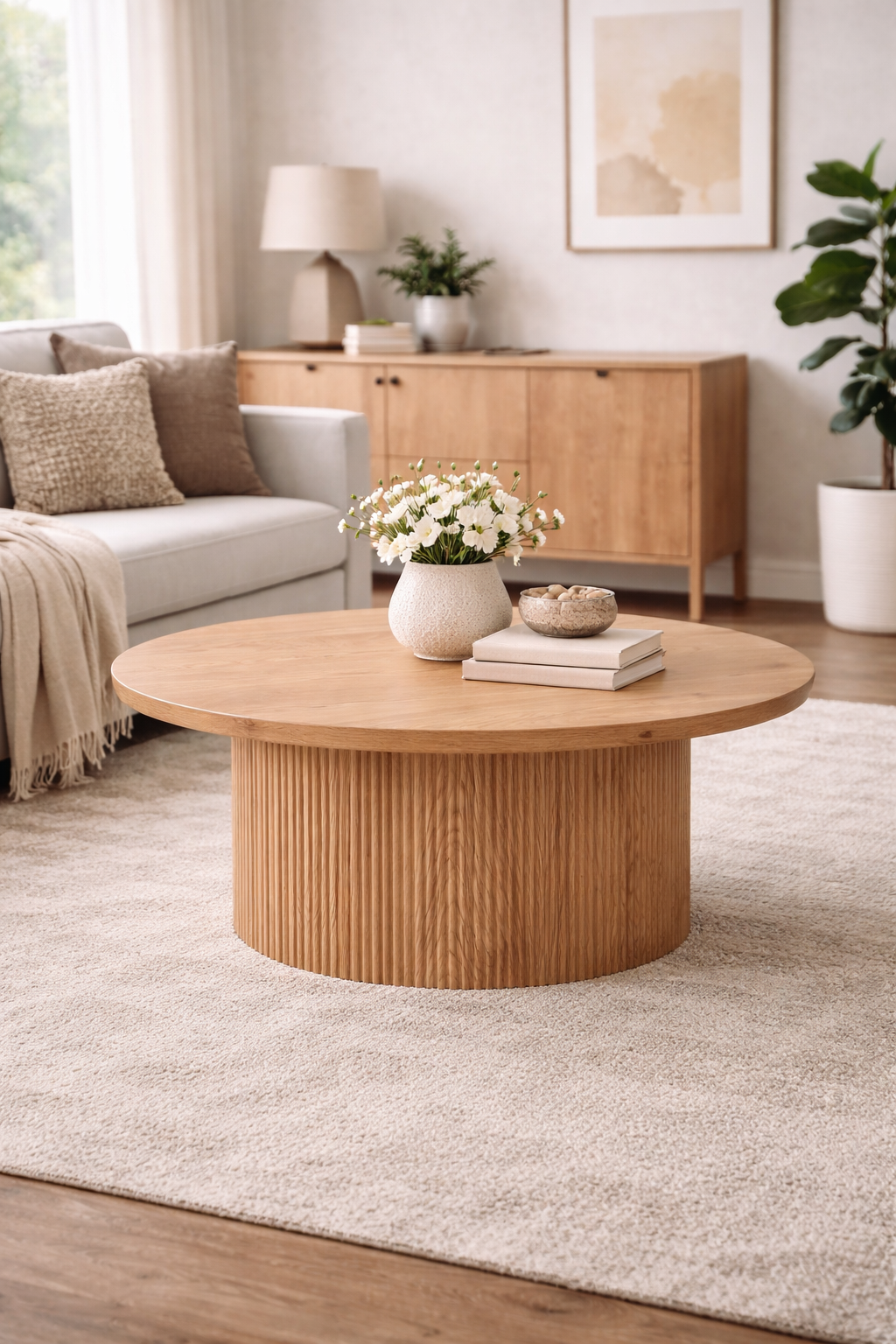 Couchtisch Boavista Ø80cm - Natur-Couchtisch-House Nordic-le canapé