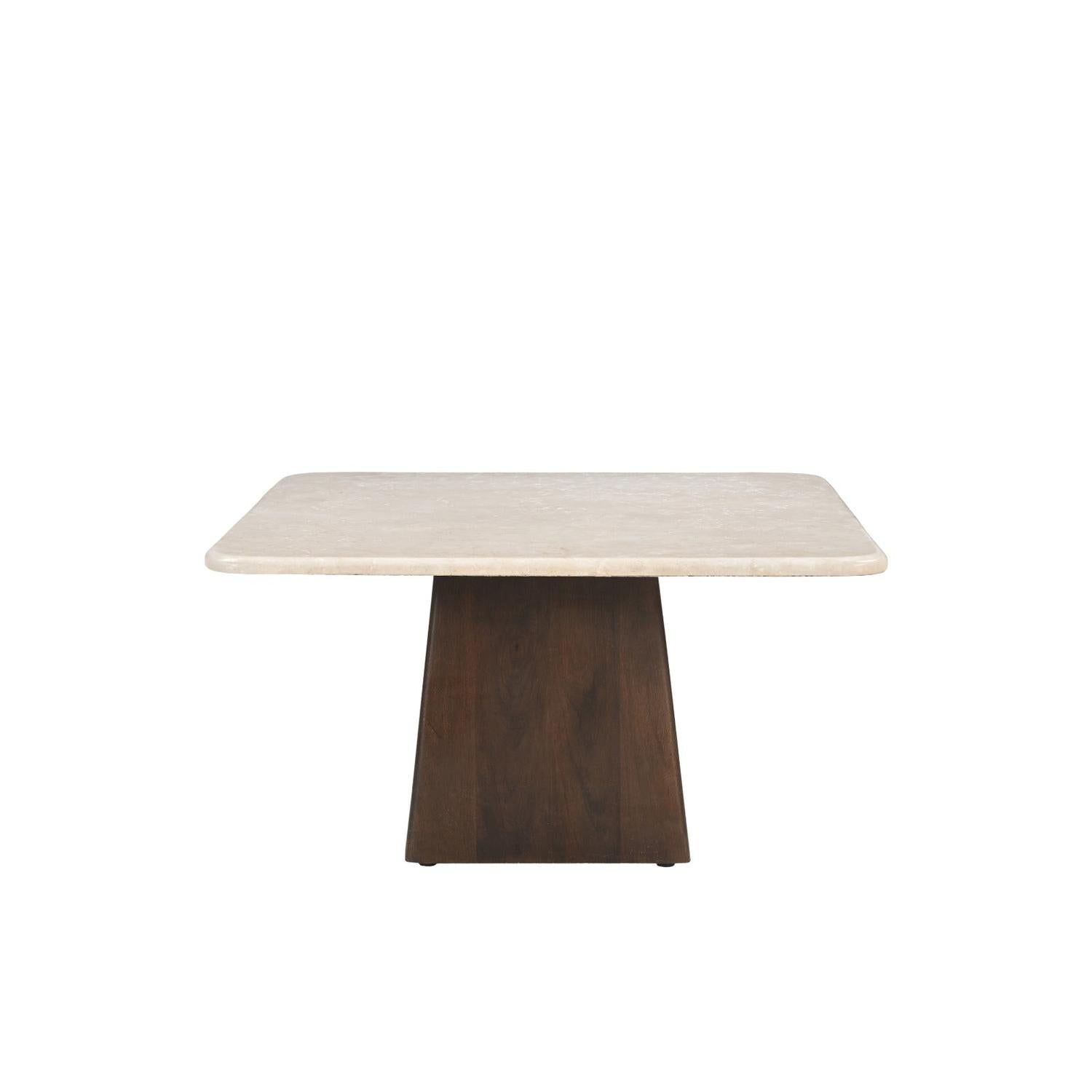 Couchtisch Bottecino aus Mangoholz 75cm - Beige/Braun-Couchtische-Livingfurn-le canapé