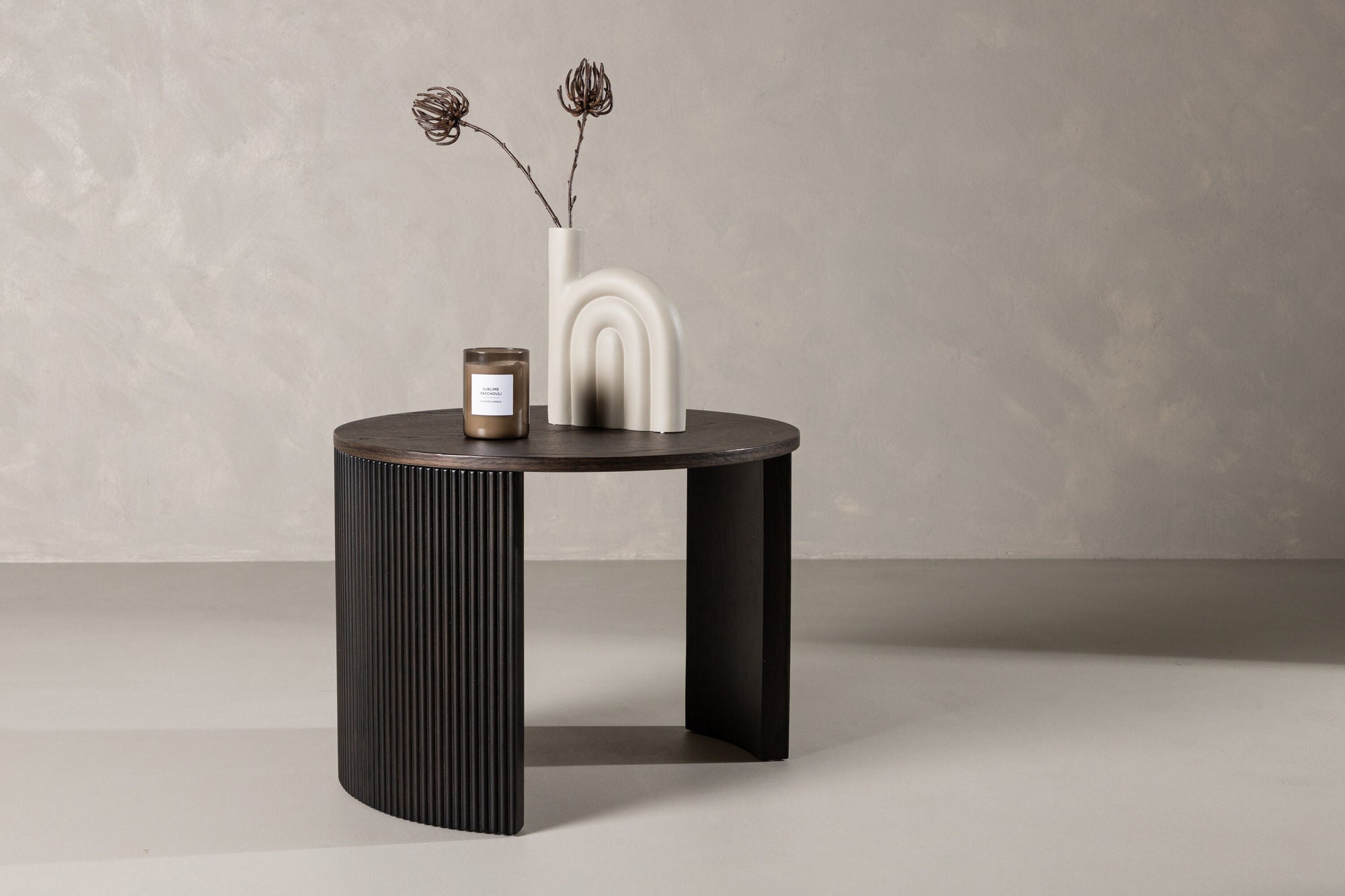 Couchtisch Bristol Ø60cm - Dunkelbraun-Couchtisch-Venture Home-le canapé