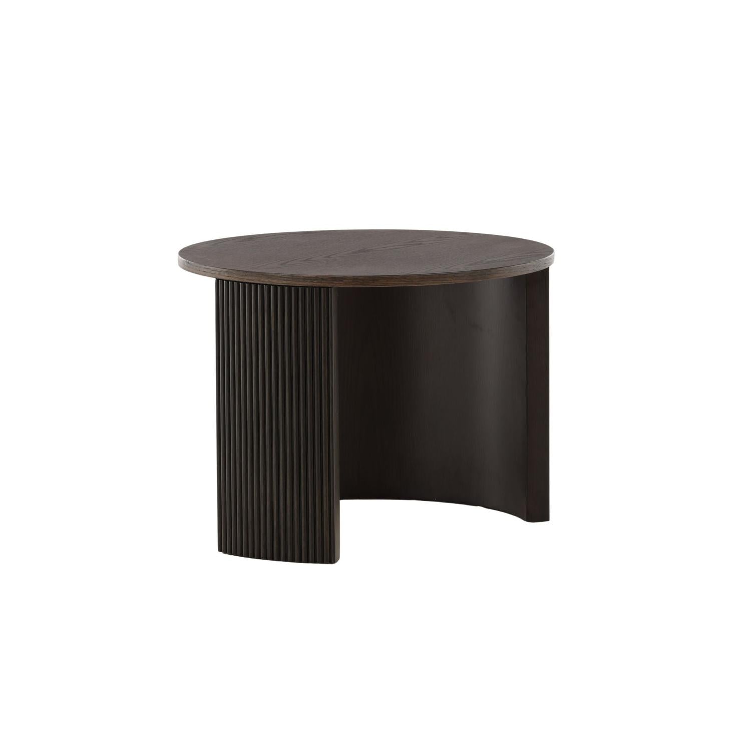 Couchtisch Bristol Ø60cm - Dunkelbraun-Couchtische-Venture Home-le canapé