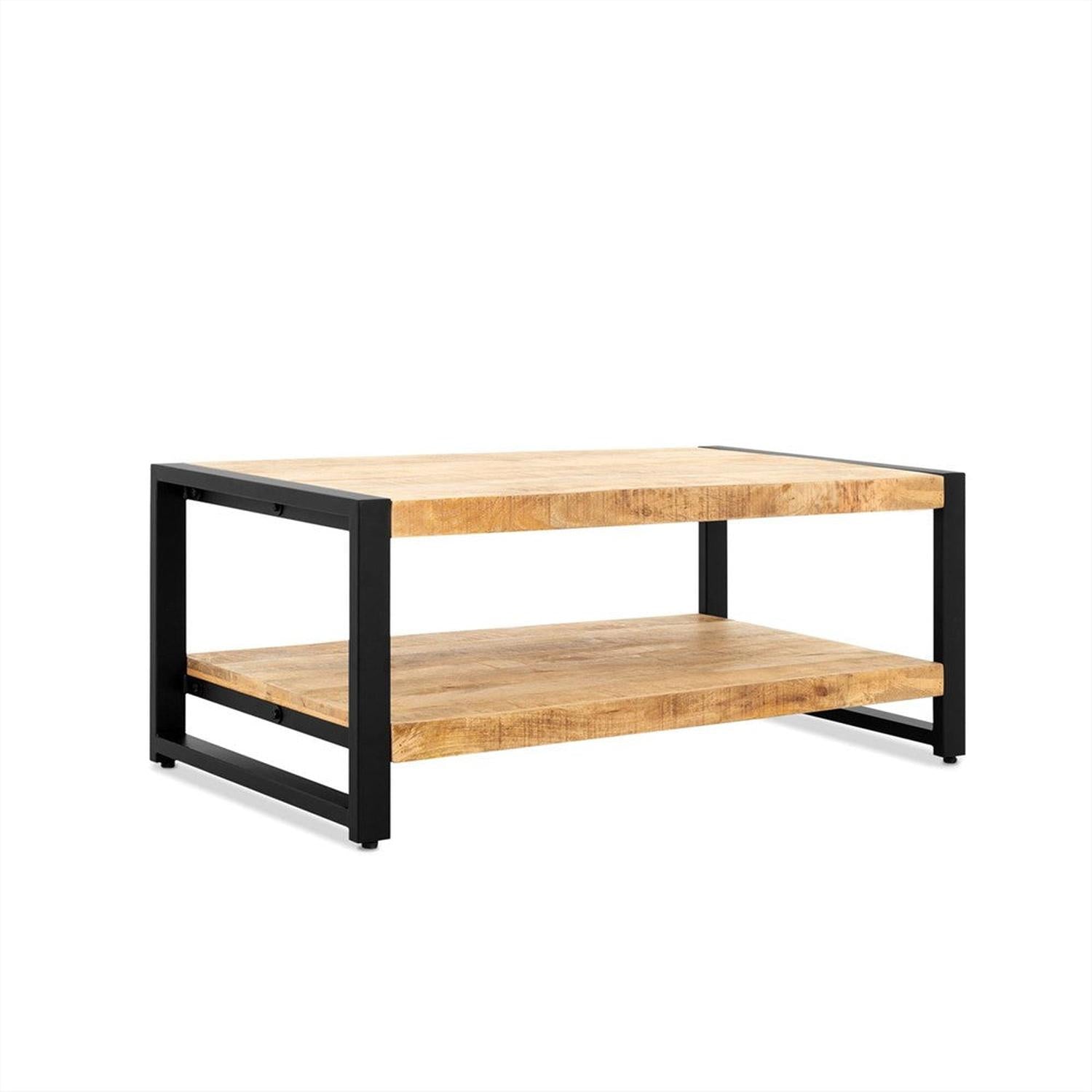 Couchtisch Britt aus Mangoholz 110cm - Hellbraun-Couchtische-Benoa-le canapé