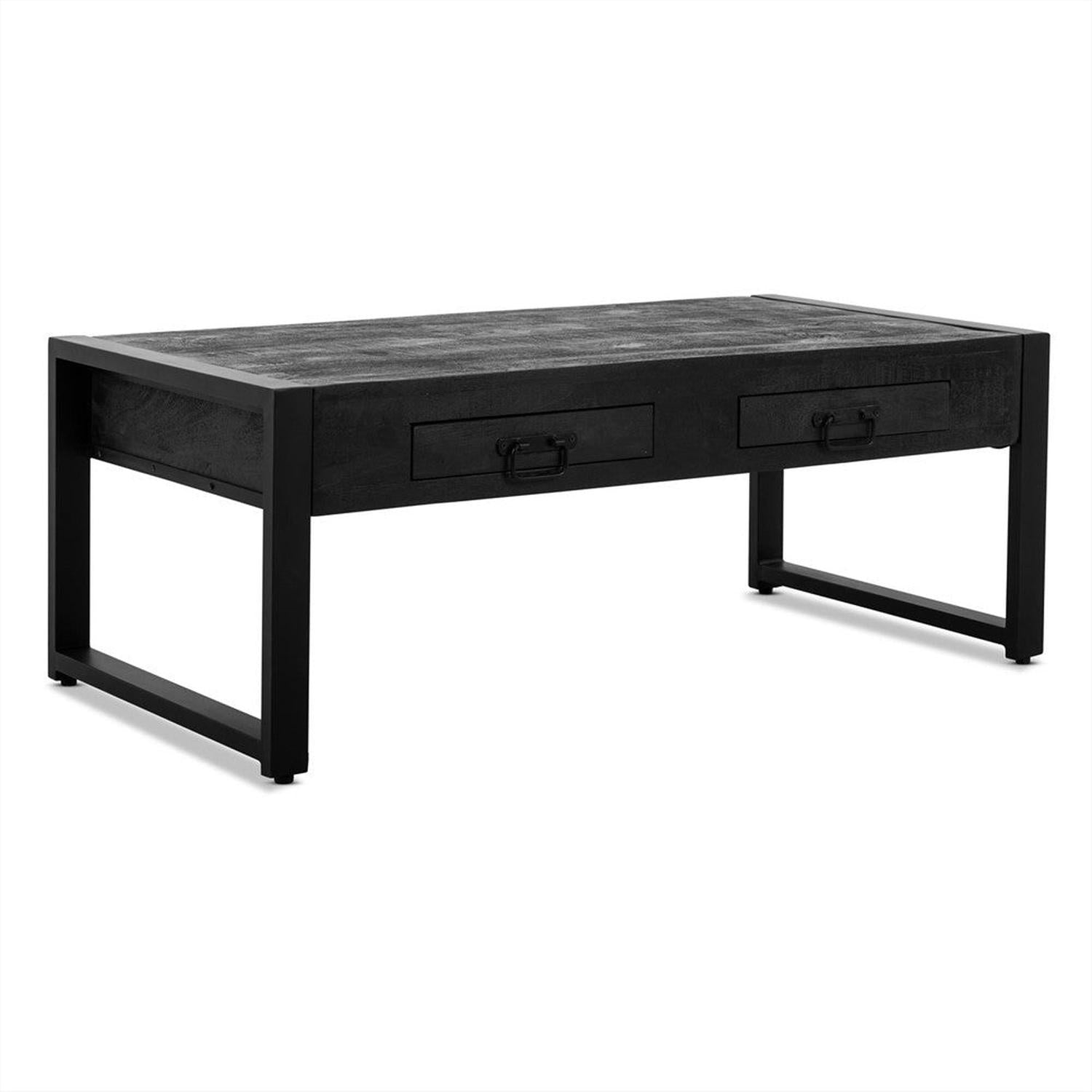 Couchtisch Britt mit Schubladen 120cm - Schwarz-Couchtisch-Benoa-le canapé