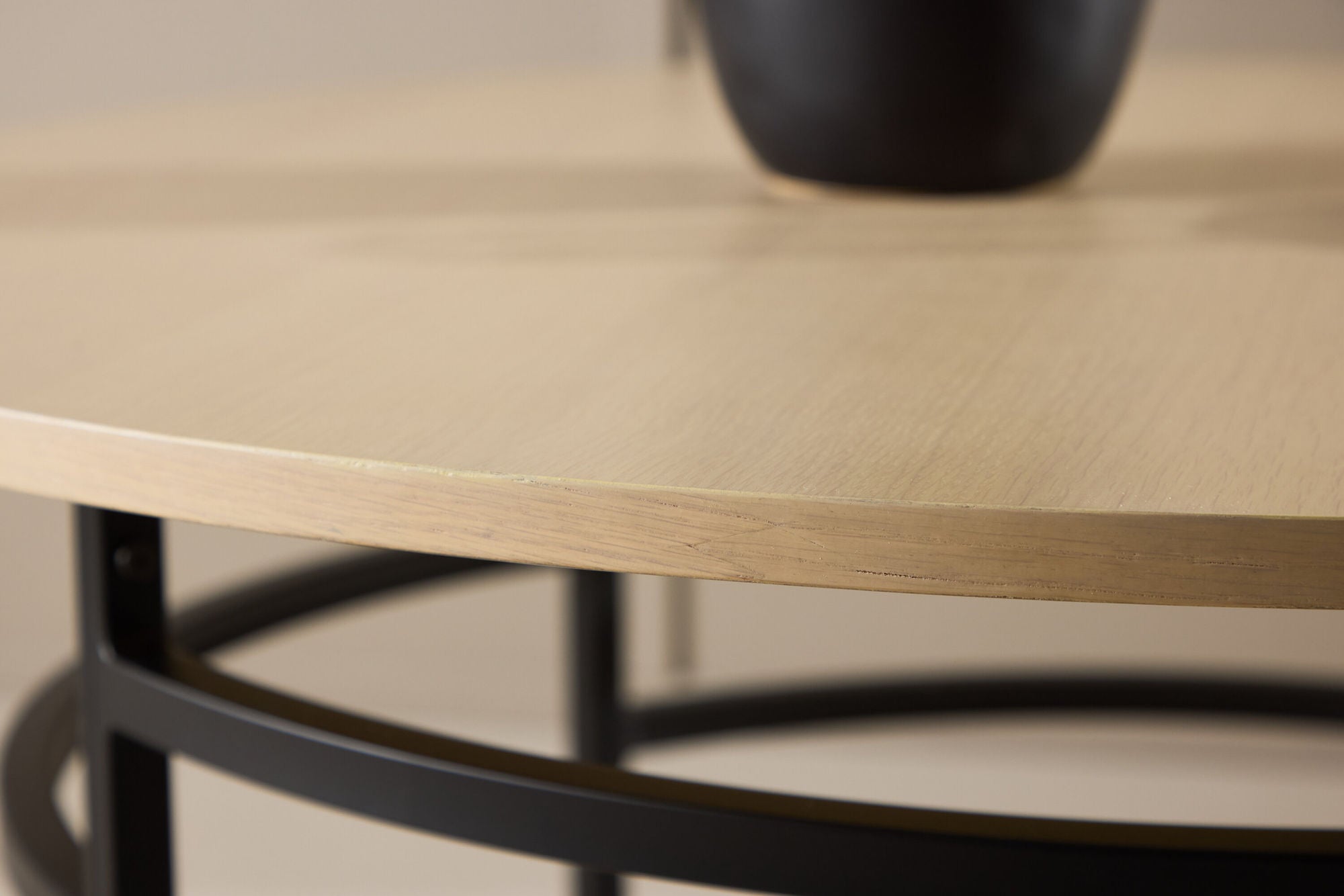 Couchtisch Copenhagen Ø100cm - Cremeweiß-Couchtische-Venture Home-le canapé
