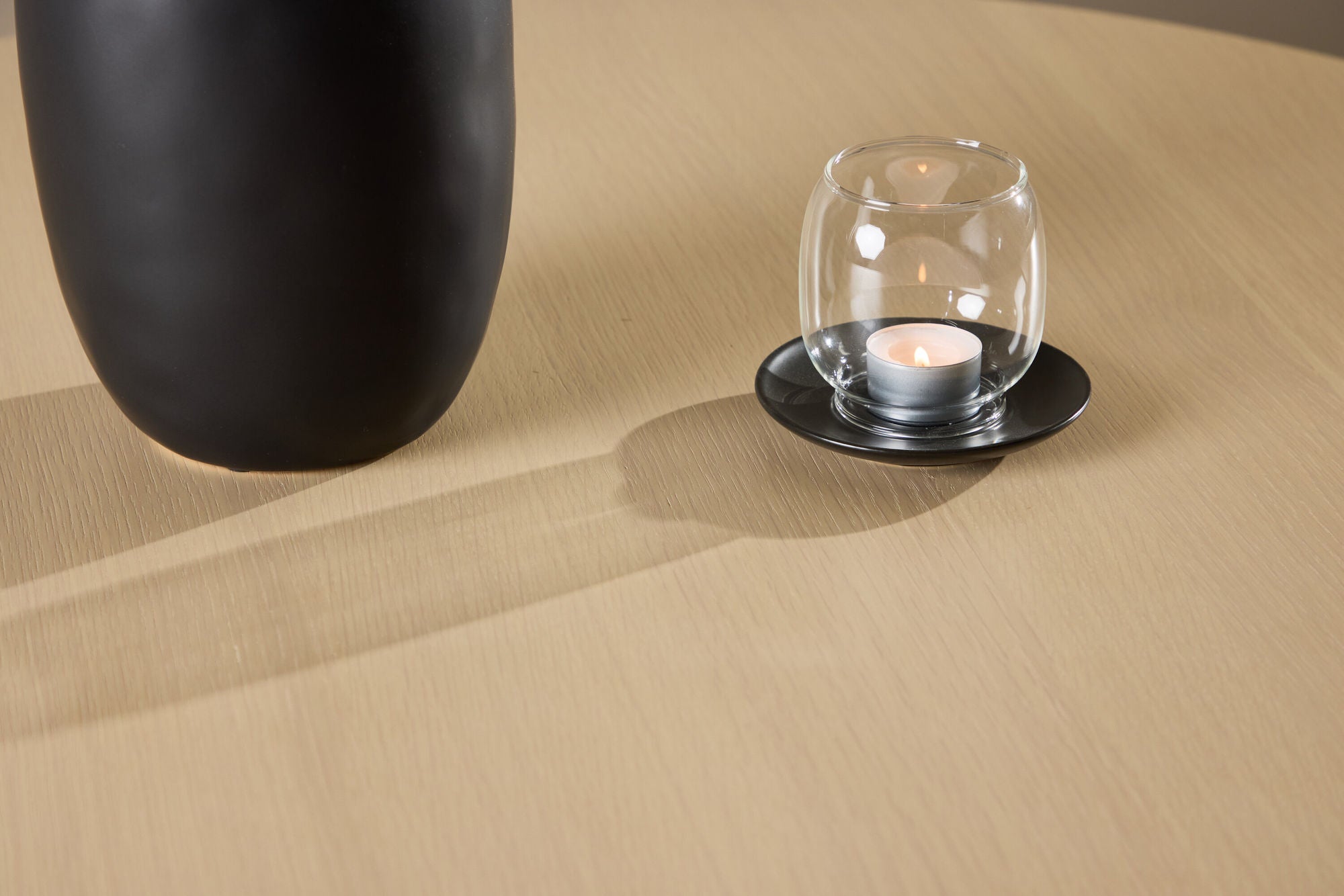 Couchtisch Copenhagen Ø100cm - Cremeweiß/Schwarz-Couchtisch-Venture Home-le canapé