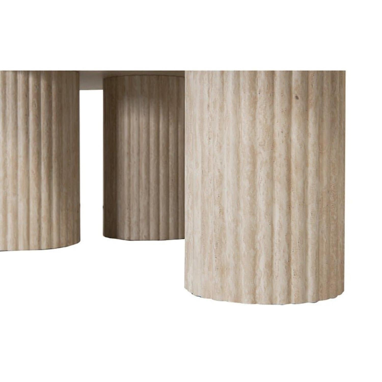 Couchtisch Craft mit Keramik-Platte - Travertin Optik-Couchtische-Pole to Pole-le canapé