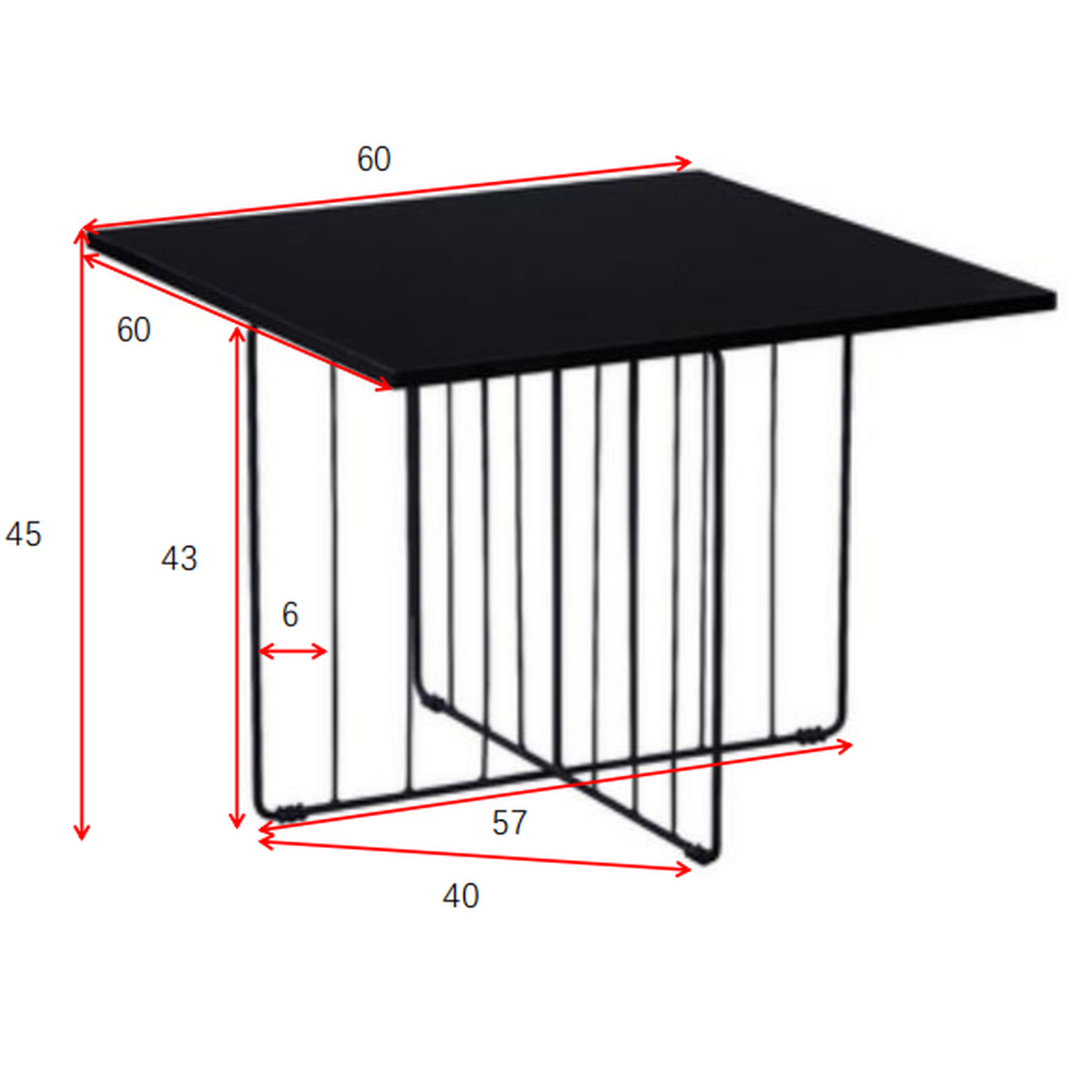 Couchtisch Dayton 60cm - Schwarz-Couchtische-Venture Home-le canapé