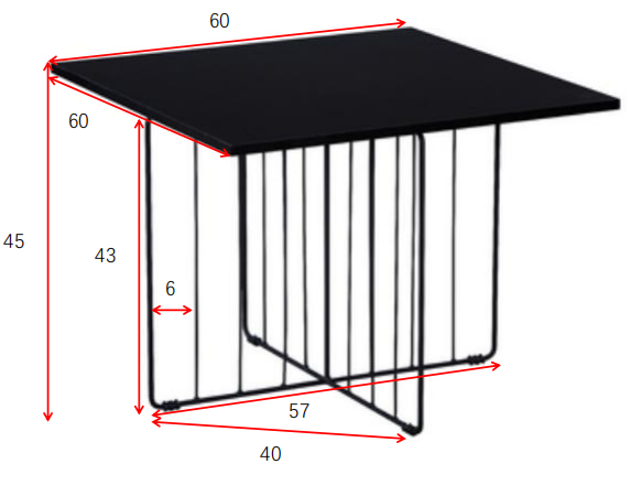 Couchtisch Dayton 60cm - Schwarz-Couchtische-Venture Home-le canapé
