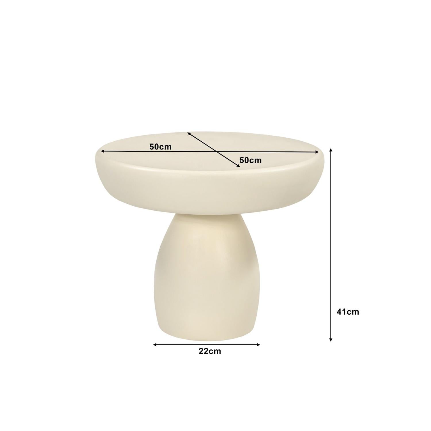 Couchtisch Dune Ø50cm - Cremeweiß-Couchtische-Livingfurn-le canapé
