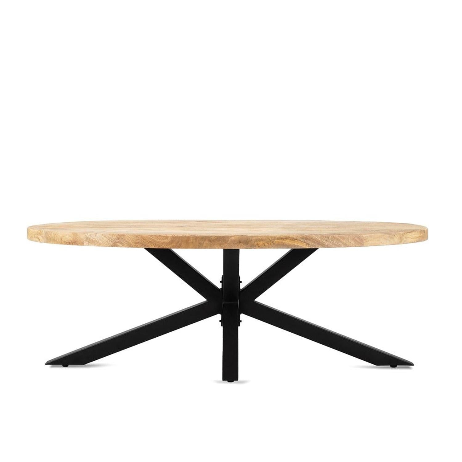 Couchtisch Ellips aus Mangoholz 130cm - Hellbraun-Couchtische-Benoa-le canapé