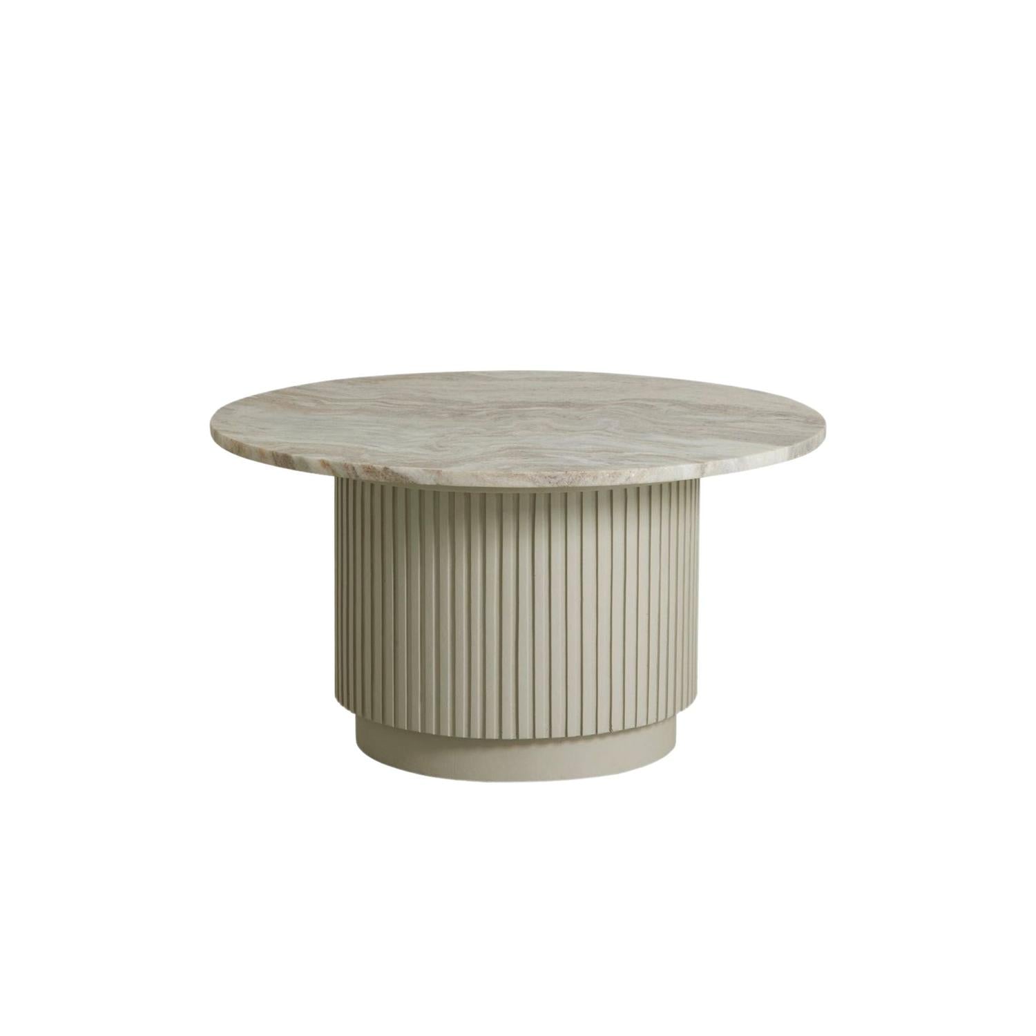 Couchtisch ERIE Ø75cm aus Marmor - Elfenbeinfarben-Couchtische-Nordal A/S-le canapé