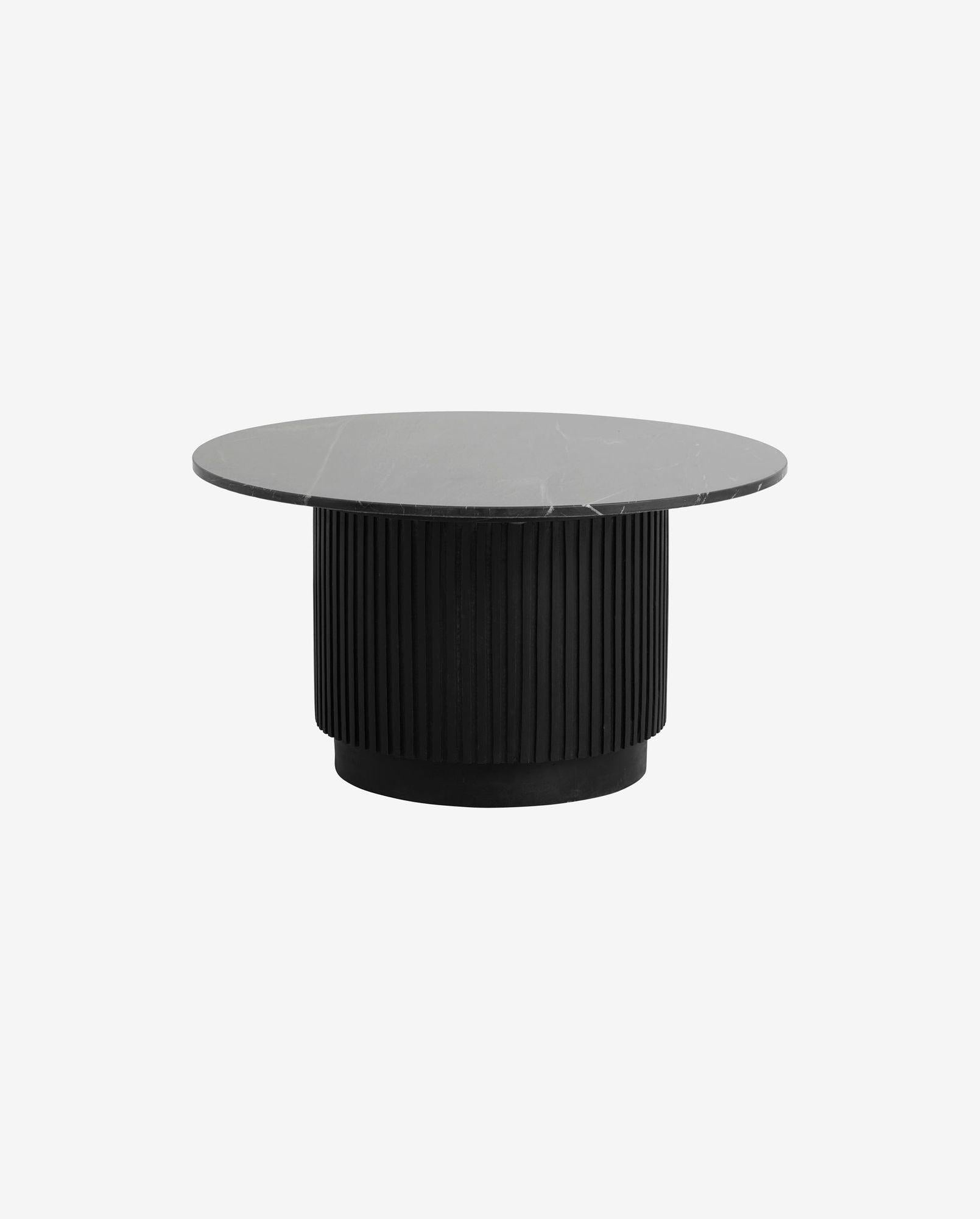 Couchtisch ERIE Ø75cm aus Marmor - Schwarz-Couchtische-Nordal A/S-le canapé